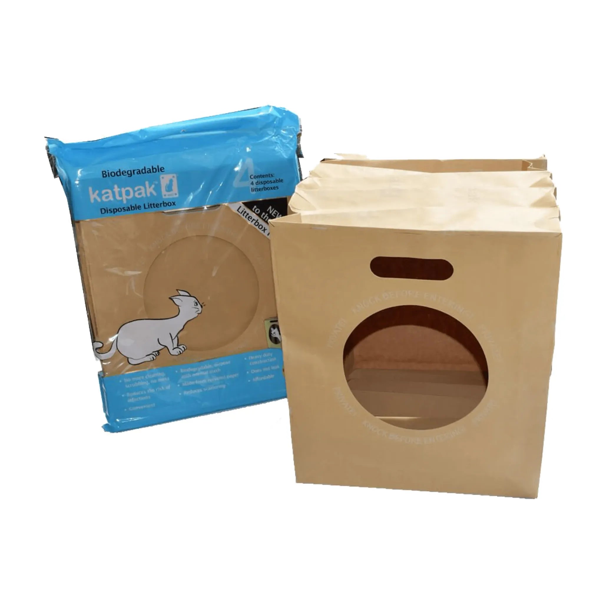 KatPak Biodegradable Disposable Litter Box – 4 Pack | The Green Pet Shop