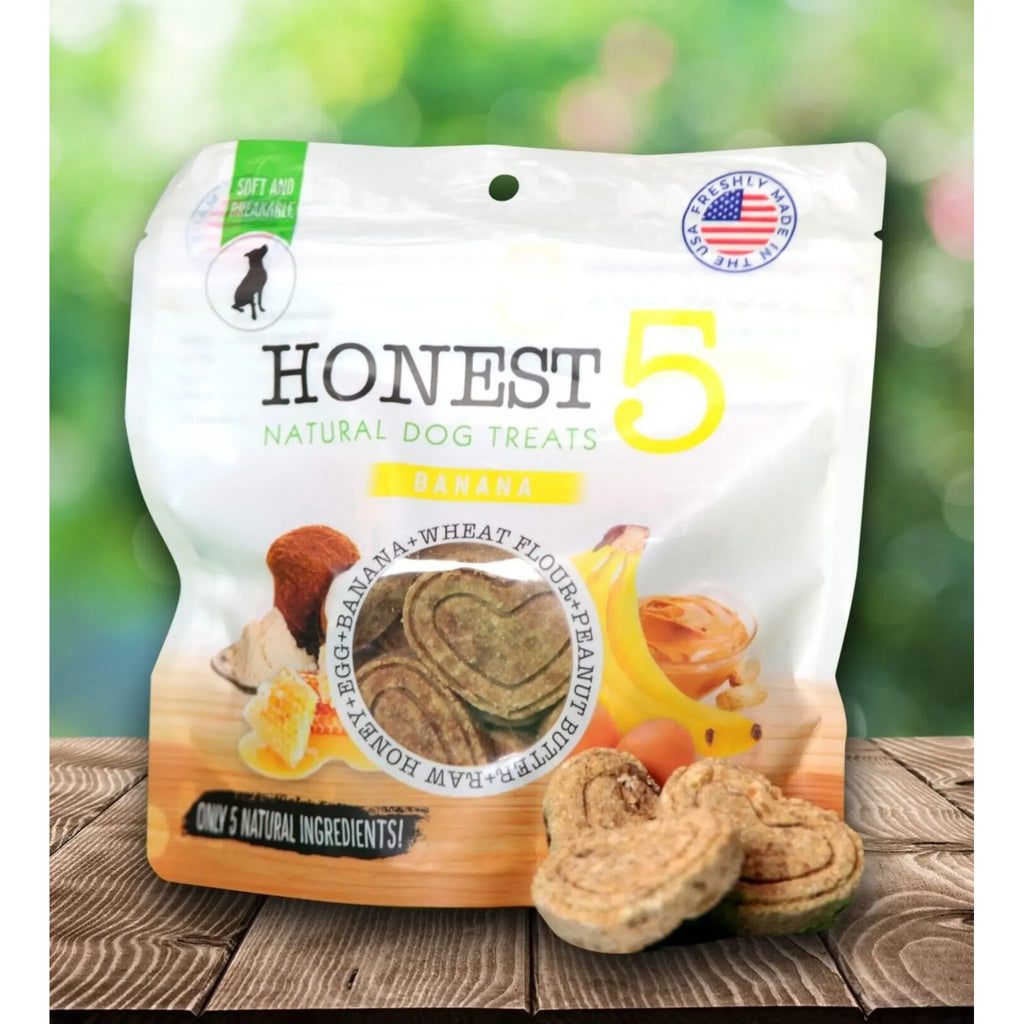 Natural Dog Treats – Banana, Peanut Butter & Honey Recipe | HONEST5