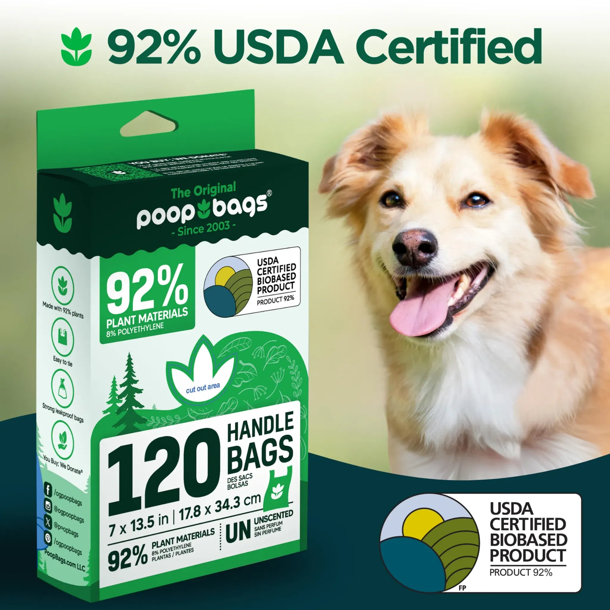 Compostable Handle Tie Poop Bags | 120 Count | The Original Poop Bags