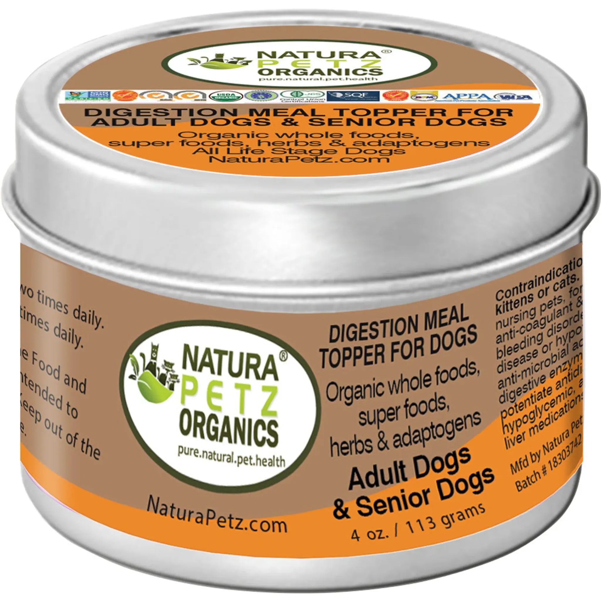 Digestion Support Meal Topper – Digestive & Gut Health for Adult & Senior Dogs | Natura Petz Organics