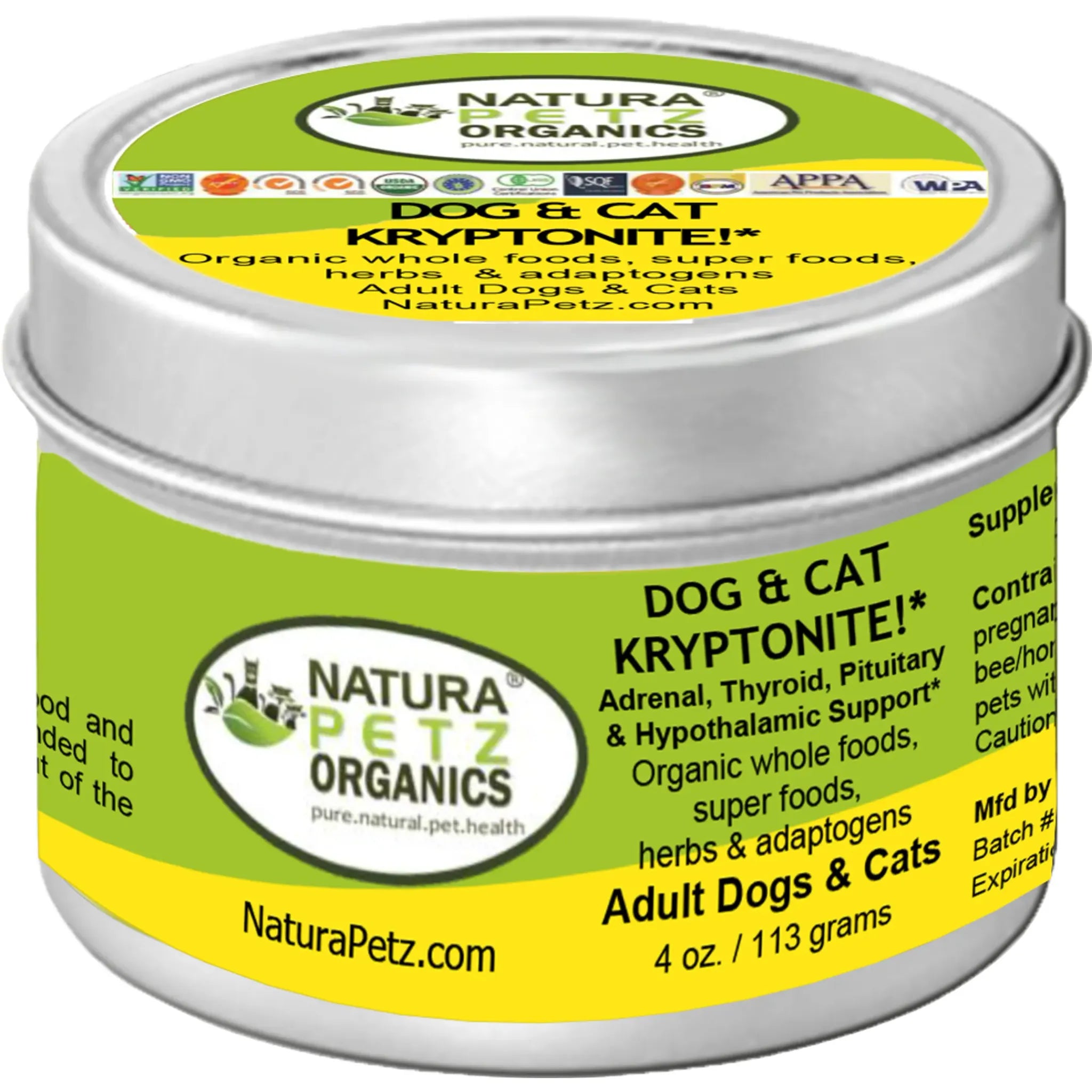 Dog & Cat Kryptonite Meal Topper – Adrenal, Thyroid & HPA Support | Natura Petz Organics