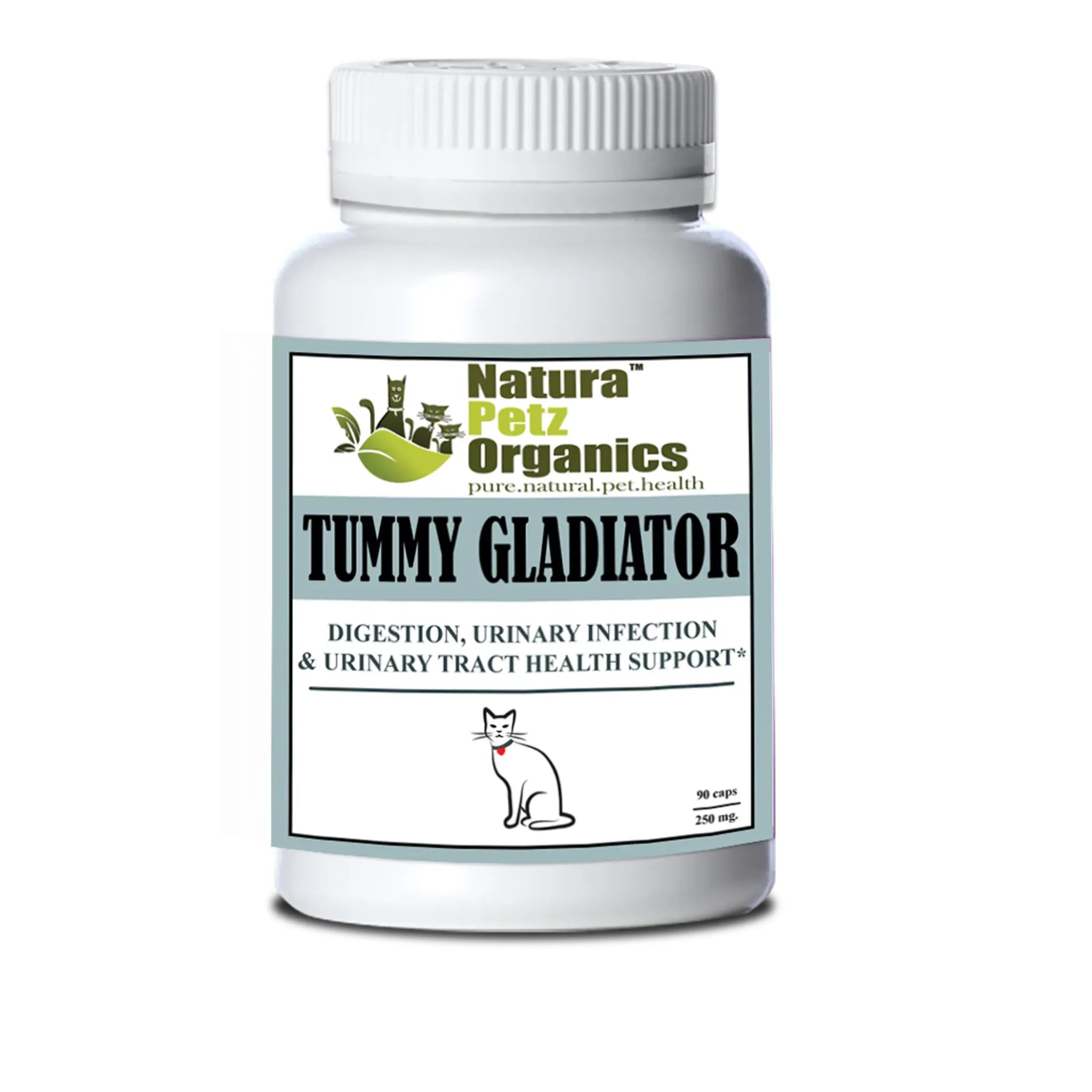 Tummy Gladiator – Digestion, Reflux & Urinary Tract Support Capsules | Natura Petz Organics