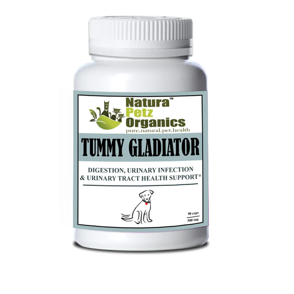 Tummy Gladiator – Digestion, Reflux & Urinary Tract Support Capsules | Natura Petz Organics