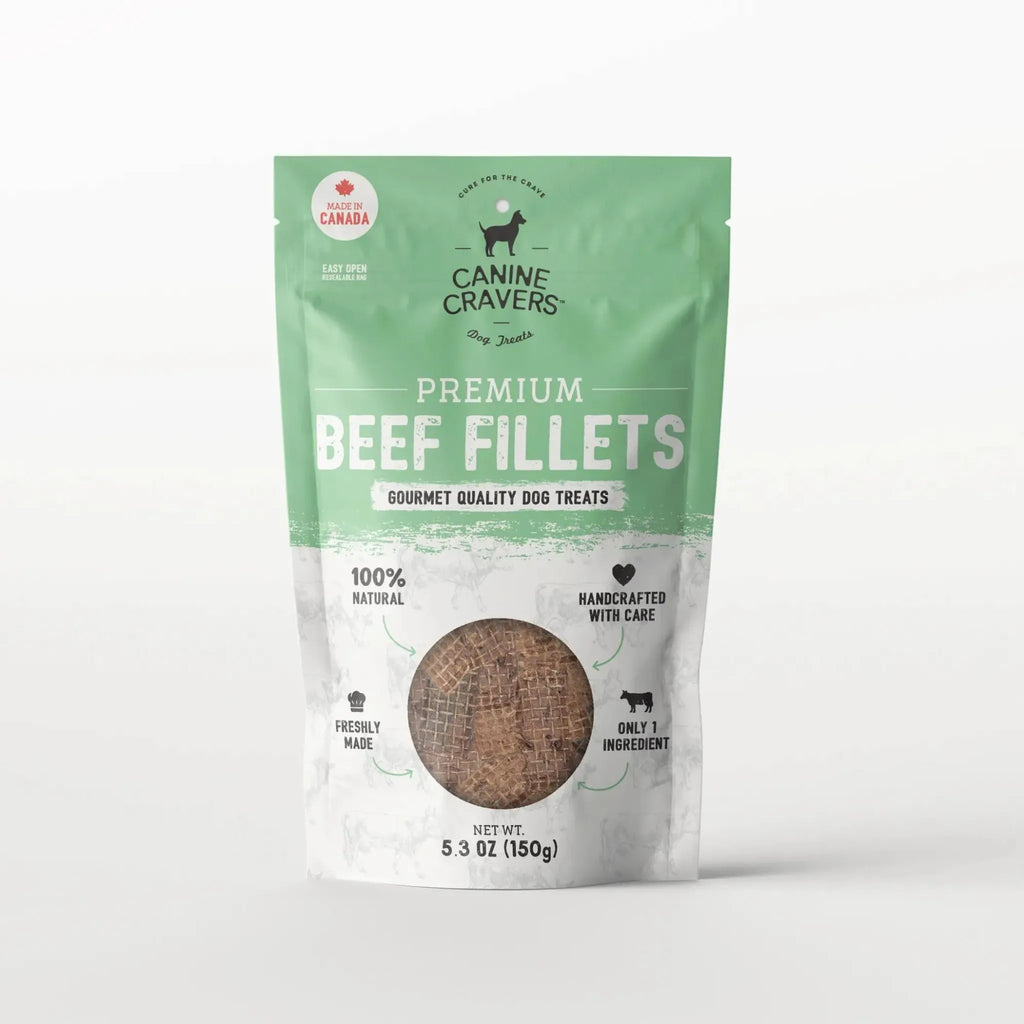 Premium Beef Fillets – Single‑Ingredient Air‑Dried Treats | Canine Cravers