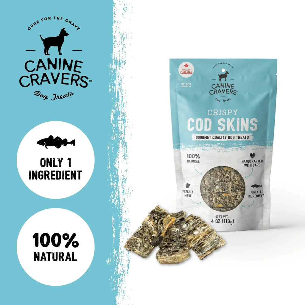 Crispy Cod Skins – Single‑Ingredient Wild‑Caught Treats | Canine Cravers