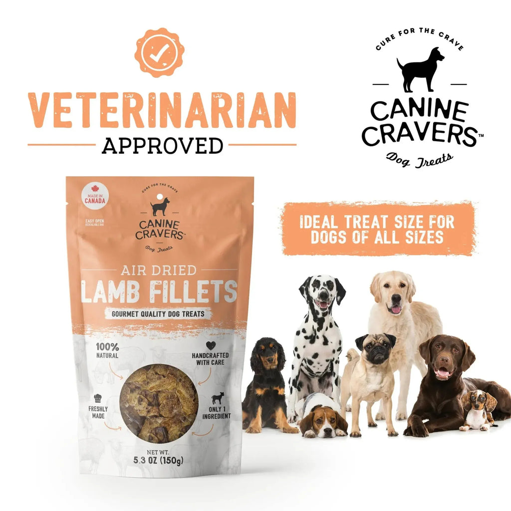 Premium Lamb Fillets – Single‑Ingredient Air‑Dried Treats | Canine Cravers