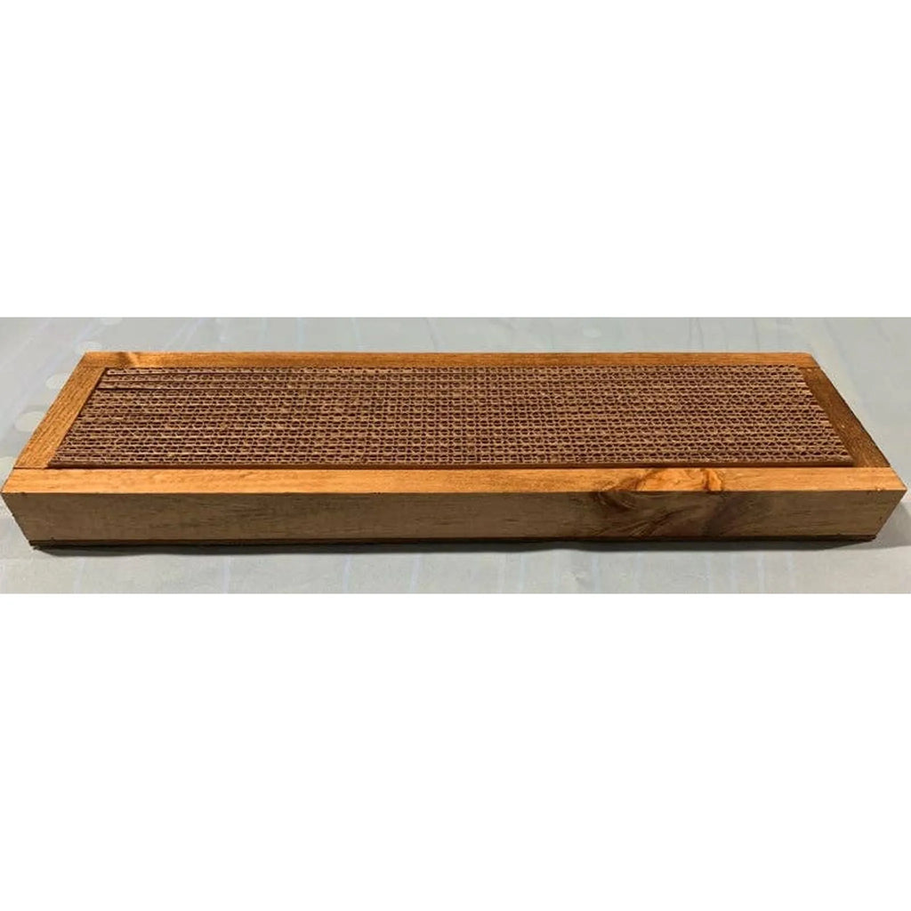 Wooden Cat Scratcher | Recycled Cardboard Insert + Catnip
