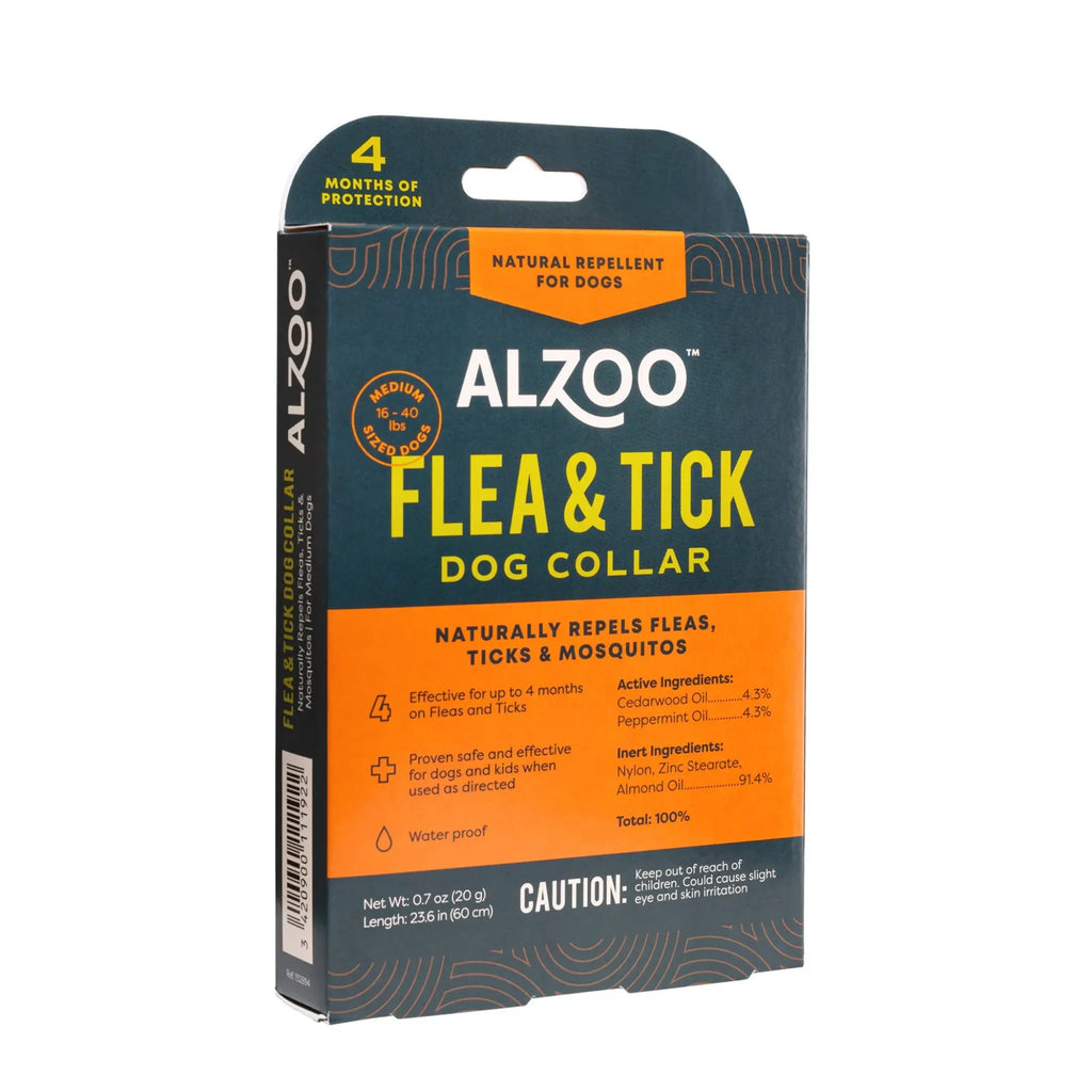 ALZOO Plant‑Based Flea & Tick Collar for Medium Dogs | ALZOO