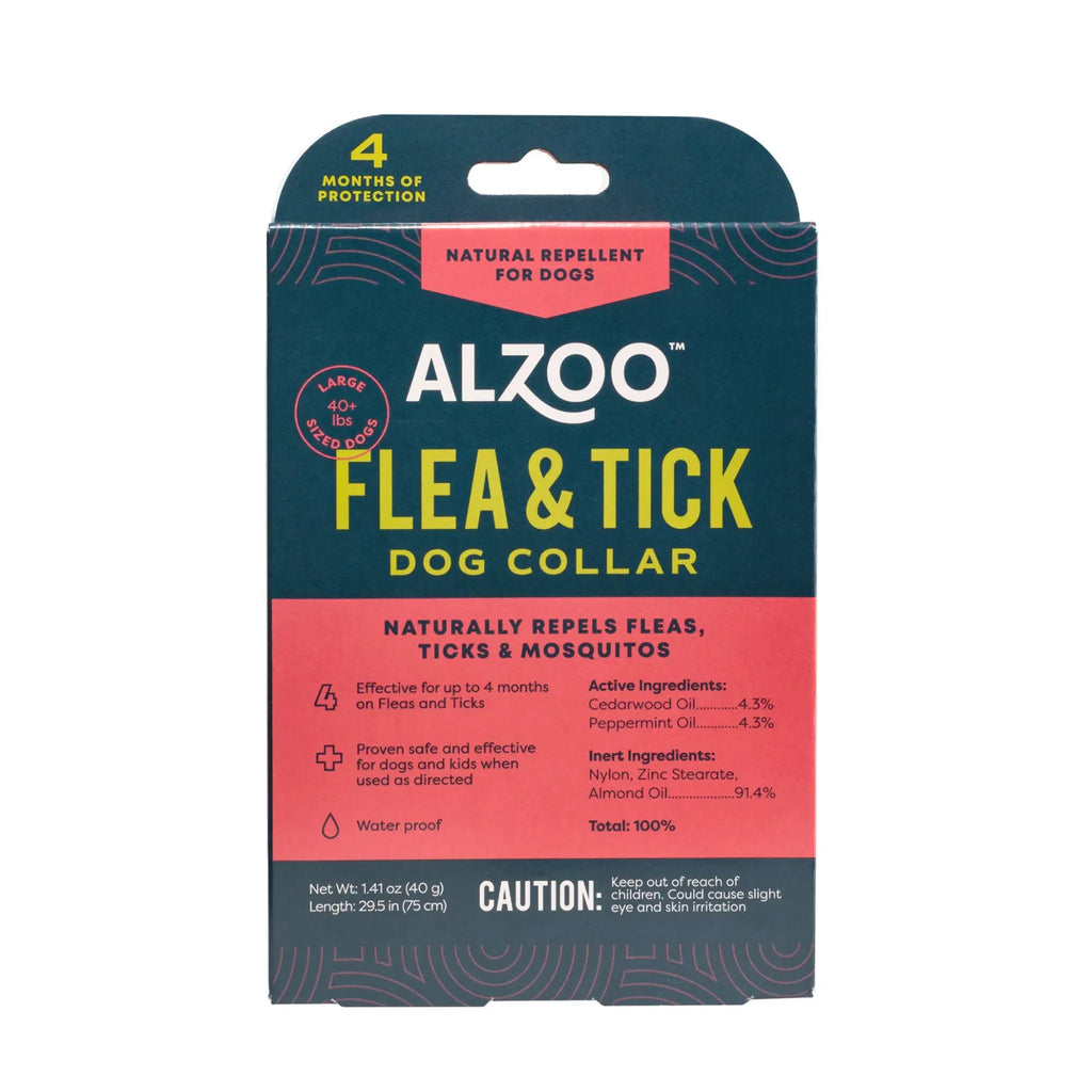ALZOO Plant‑Based Flea & Tick Collar for Large Dogs | ALZOO