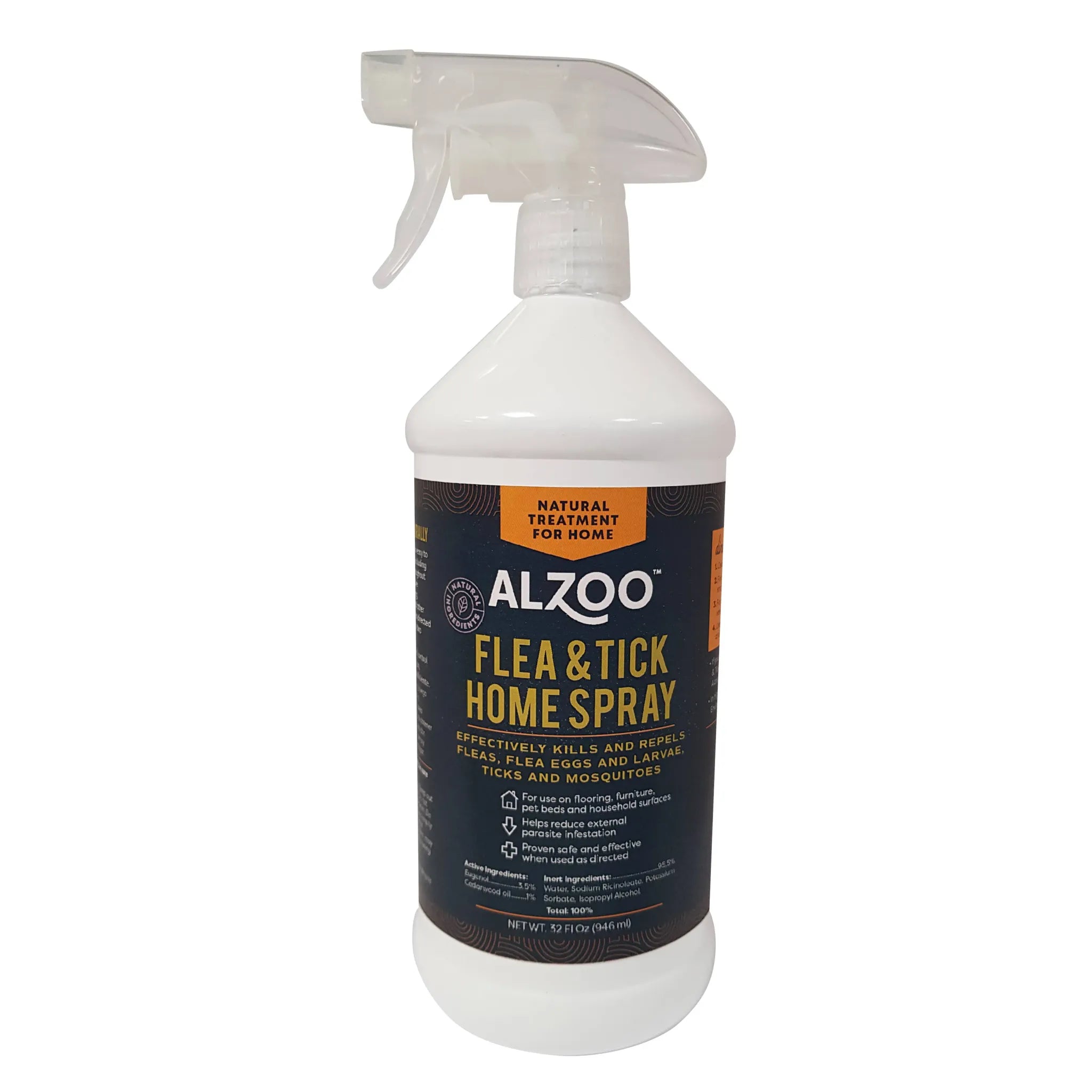ALZOO Plant‑Based Flea & Tick Home Spray – Natural Whole‑Home Protection | ALZOO