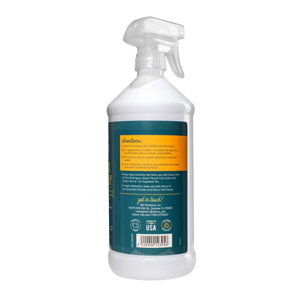 ALZOO Plant‑Based Flea & Tick Home Spray – Natural Whole‑Home Protection | ALZOO