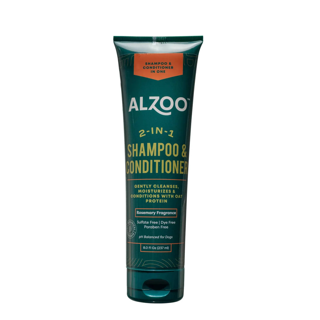ALZOO Plant‑Based 2‑in‑1 Dog Shampoo & Conditioner – Rosemary & Oat Protein | ALZOO