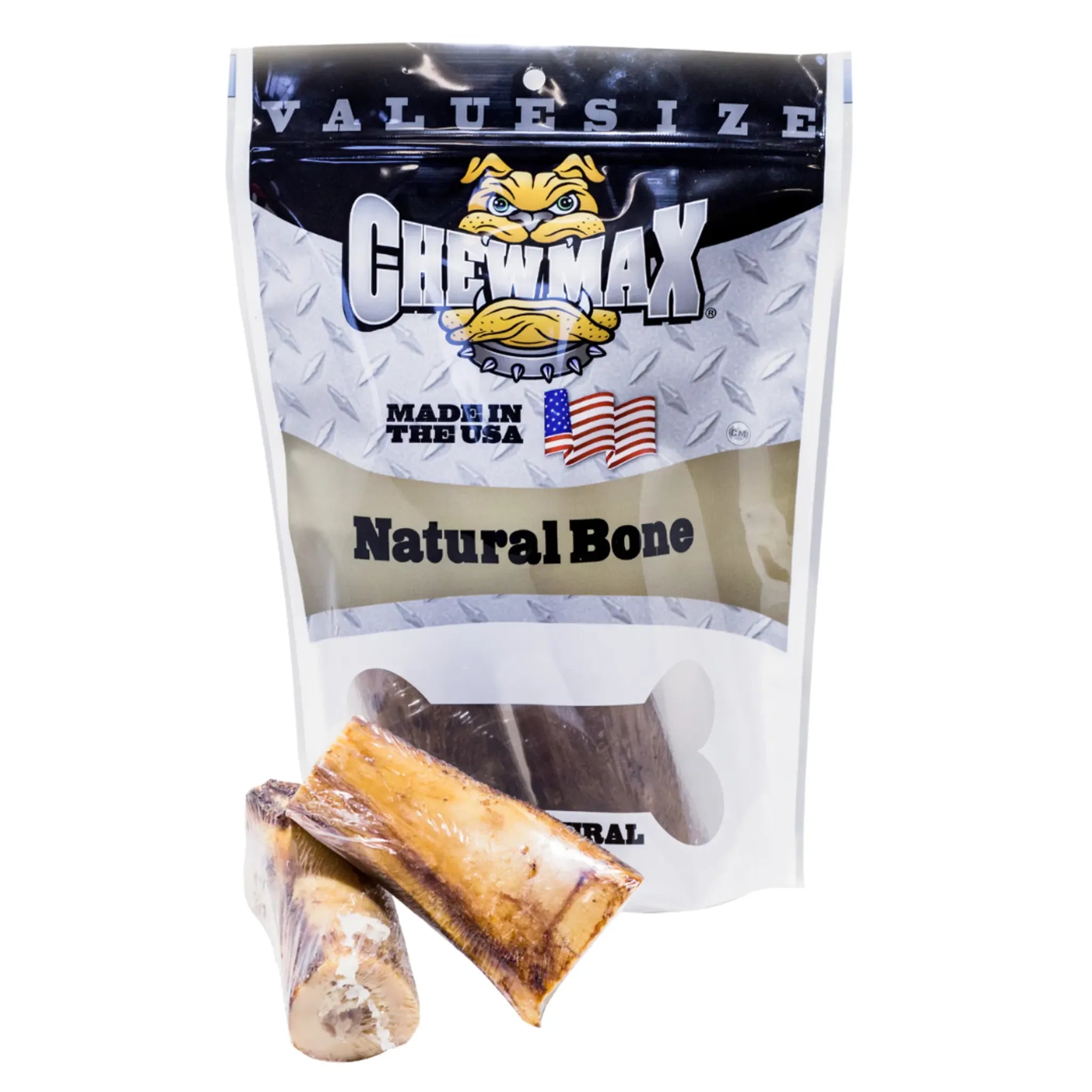 Beef Center Cut Dog Bones (4"–5", 2‑Count) | ChewMax Pet Products