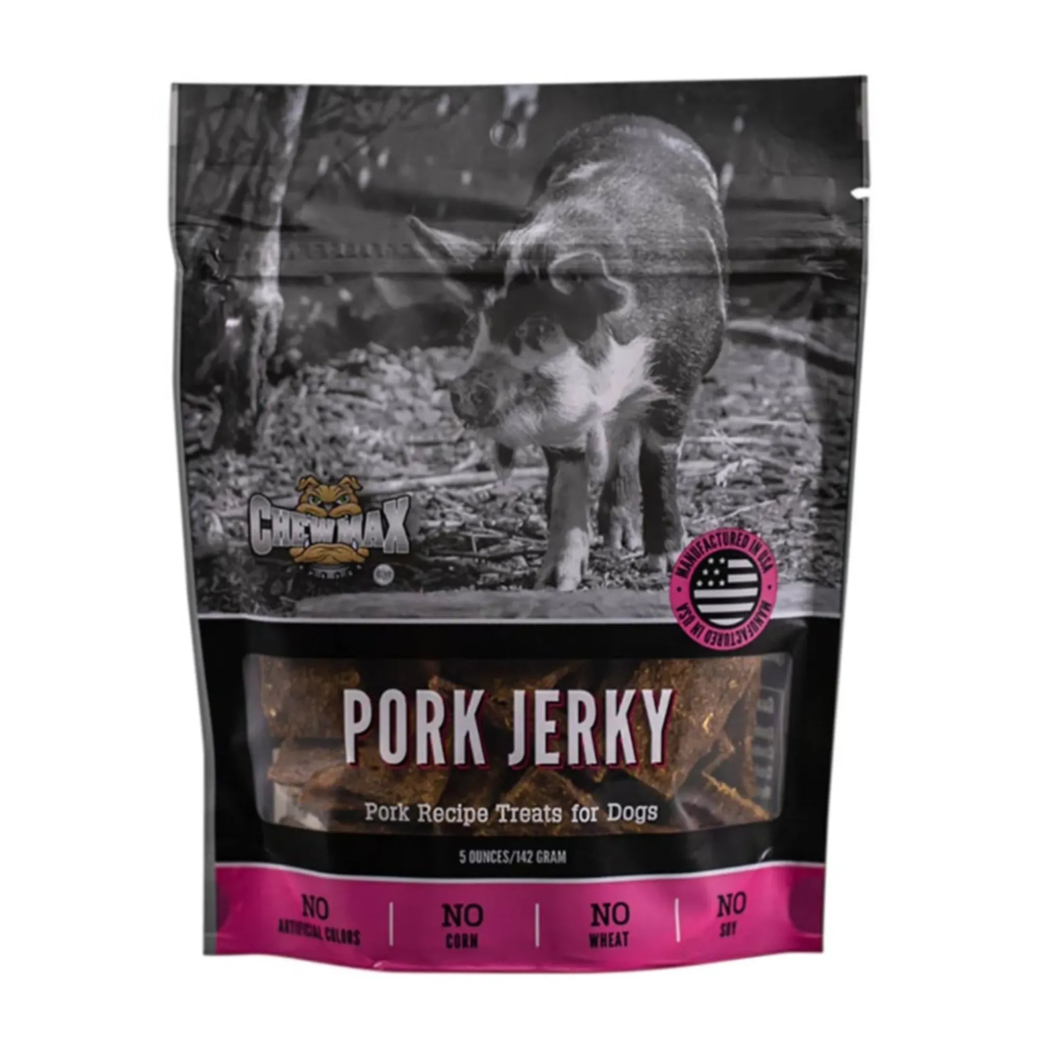 Pork Jerky Dog Treats – Real Pork & Bacon Flavor | ChewMax Pet Products