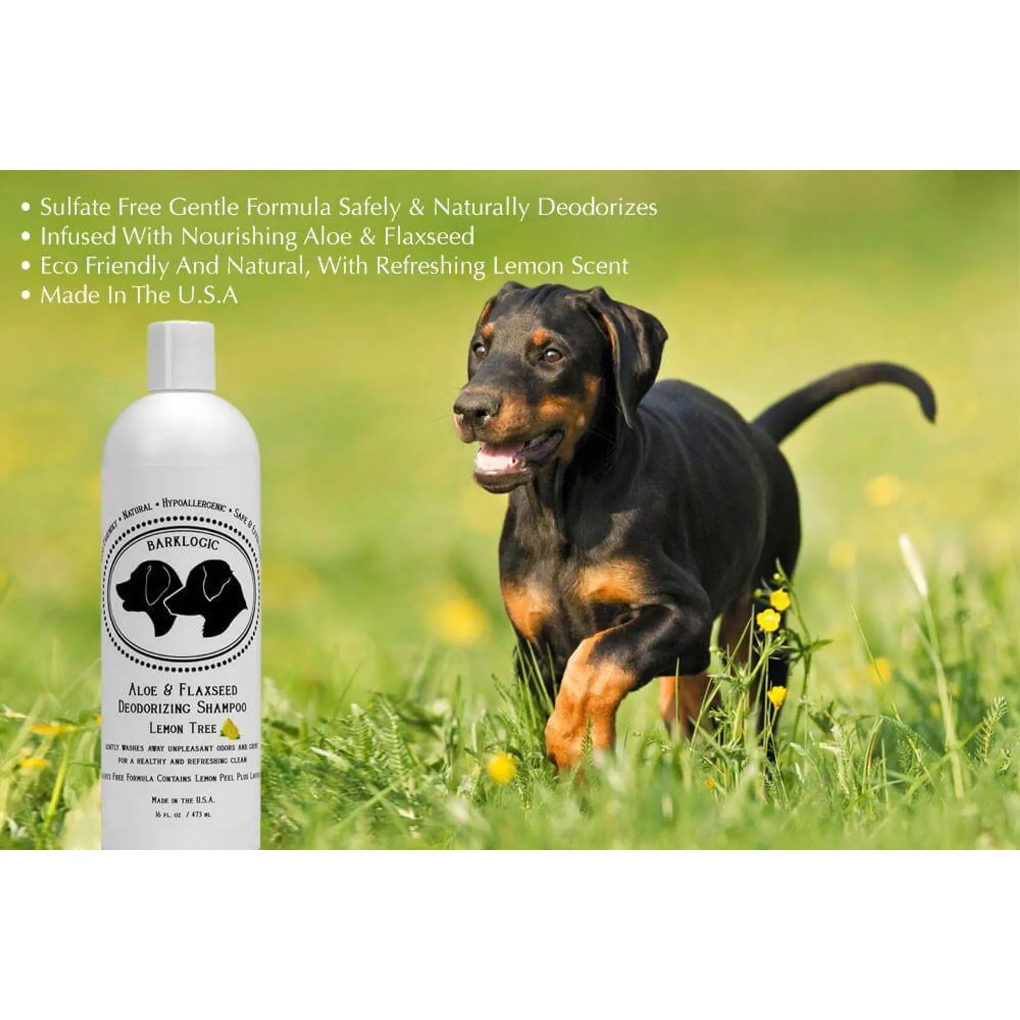 Aloe & Flaxseed Deodorizing Shampoo – Lemon Tree (16 oz) | BarkLogic