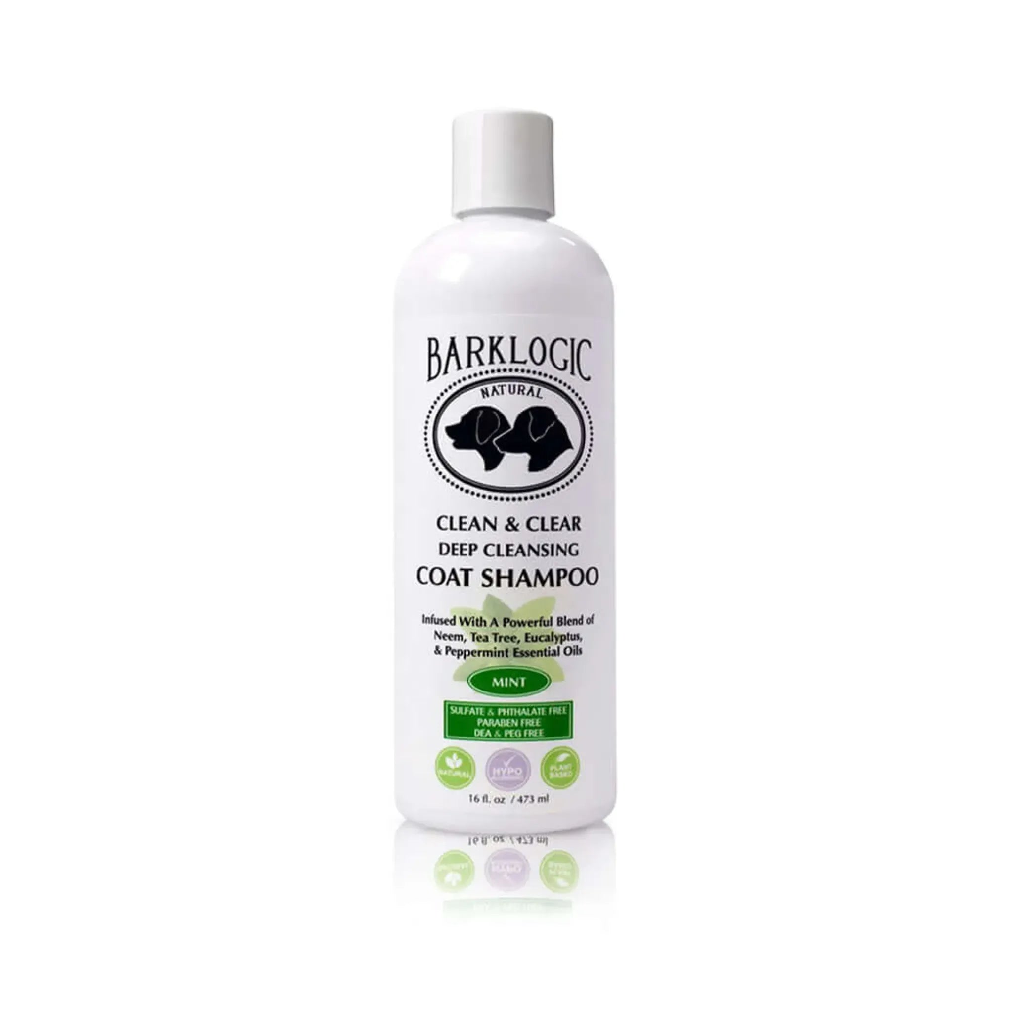 Clean & Clear Deep Cleansing Coat Shampoo – Mint (16 oz) | BarkLogic