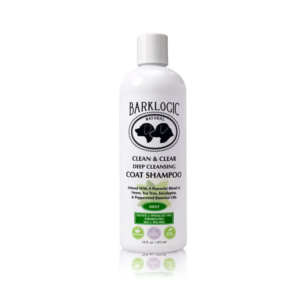 Clean & Clear Deep Cleansing Coat Shampoo – Mint (16 oz) | BarkLogic