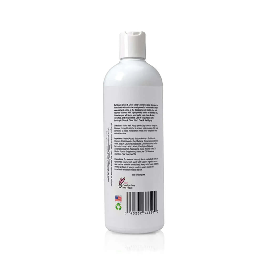 Clean & Clear Deep Cleansing Coat Shampoo – Mint (16 oz) | BarkLogic