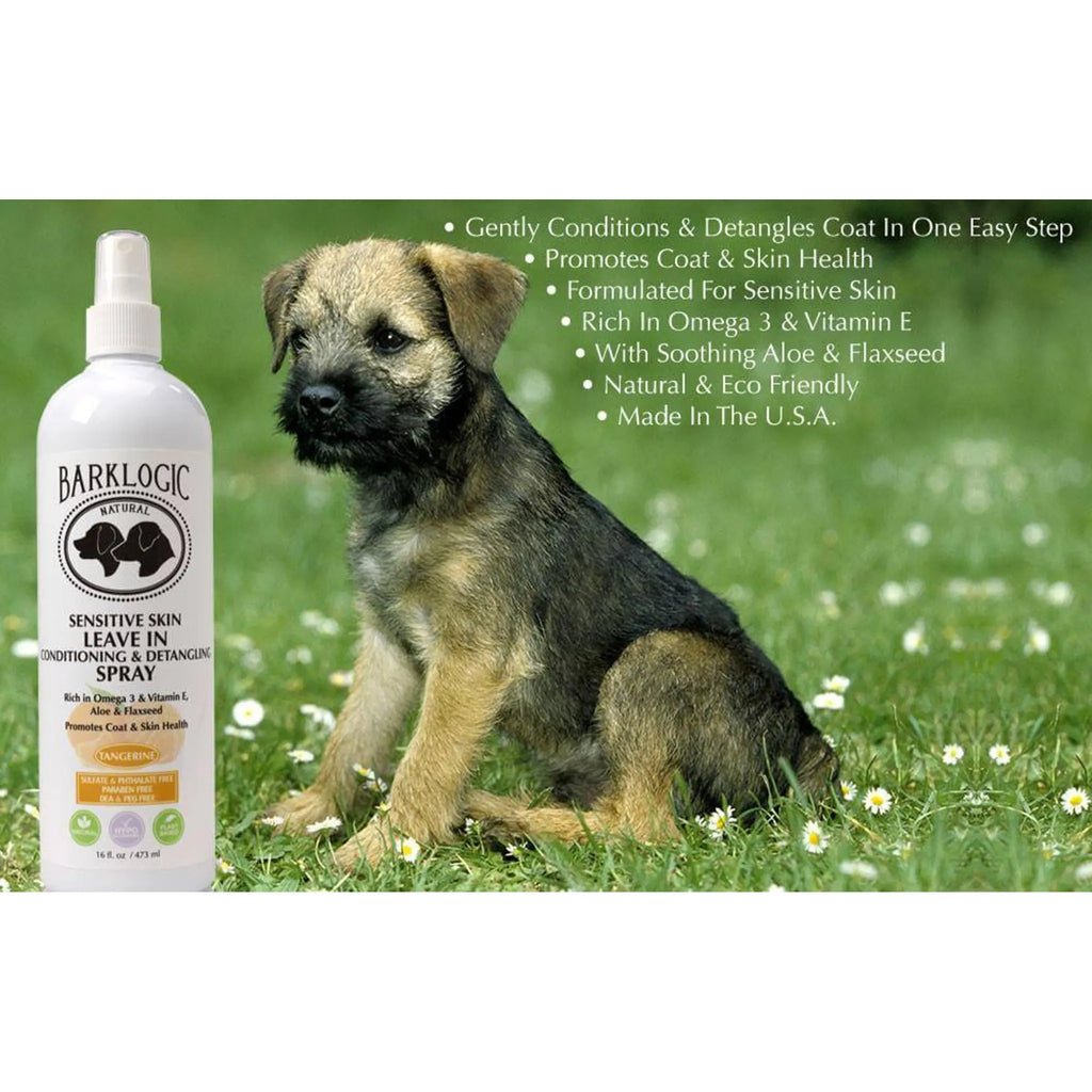 Sensitive Skin Leave‑In Conditioning & Detangling Spray – Tangerine | BarkLogic