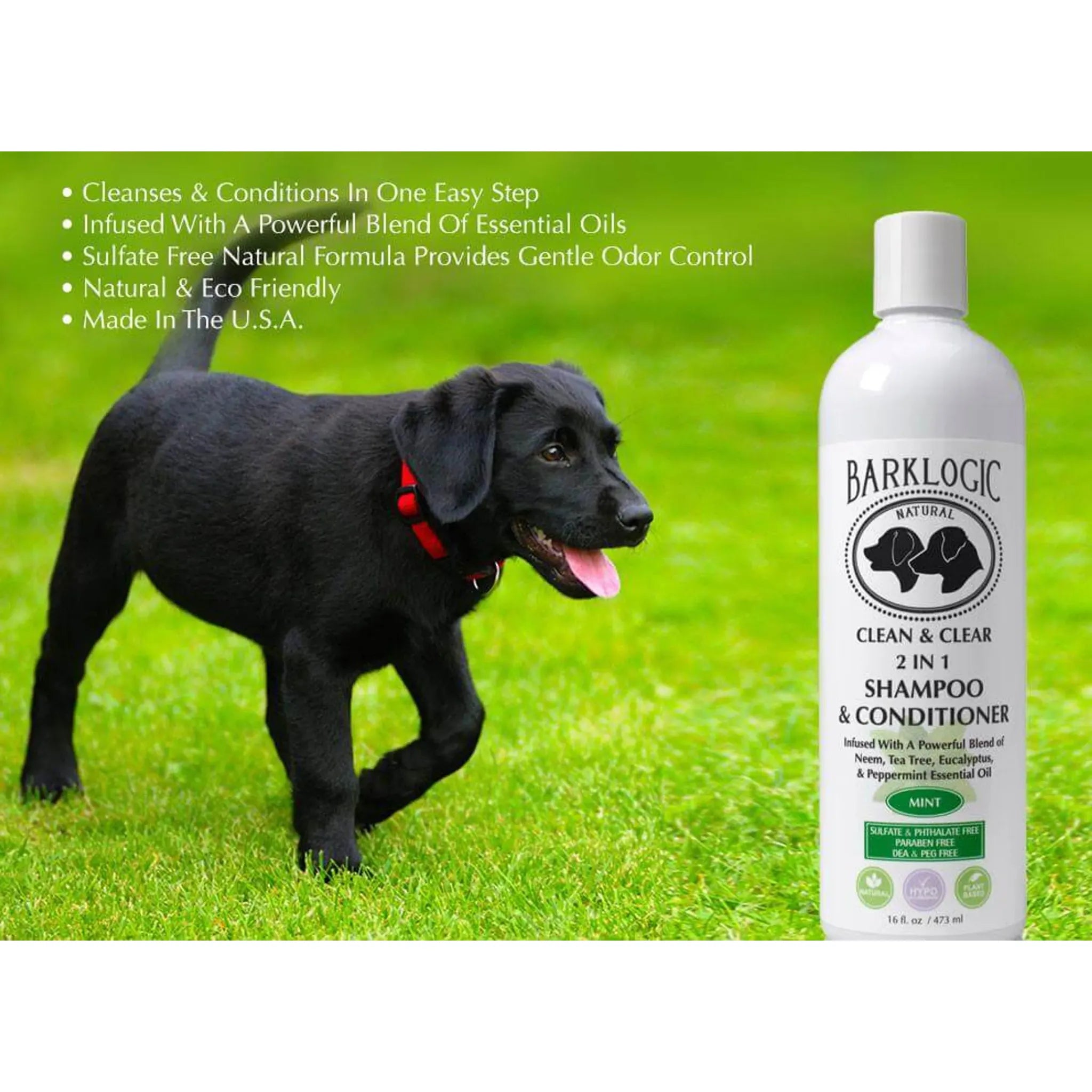 Clean & Clear 2‑in‑1 Mint Shampoo + Conditioner | BarkLogic