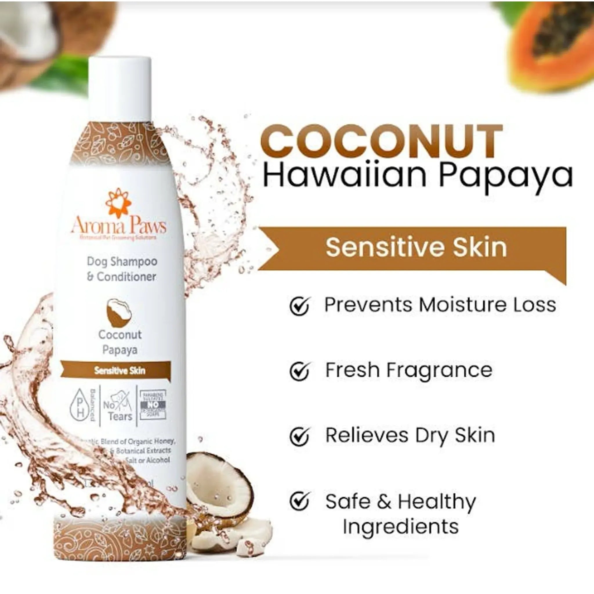 Coconut Papaya Shampoo & Conditioner | Aroma Paws