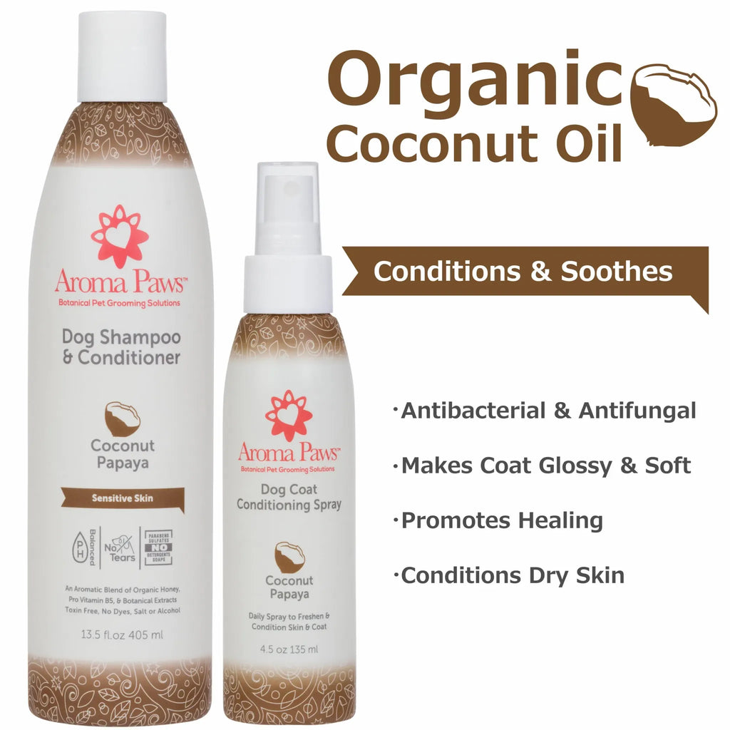 Coconut Papaya Shampoo & Conditioner | Aroma Paws