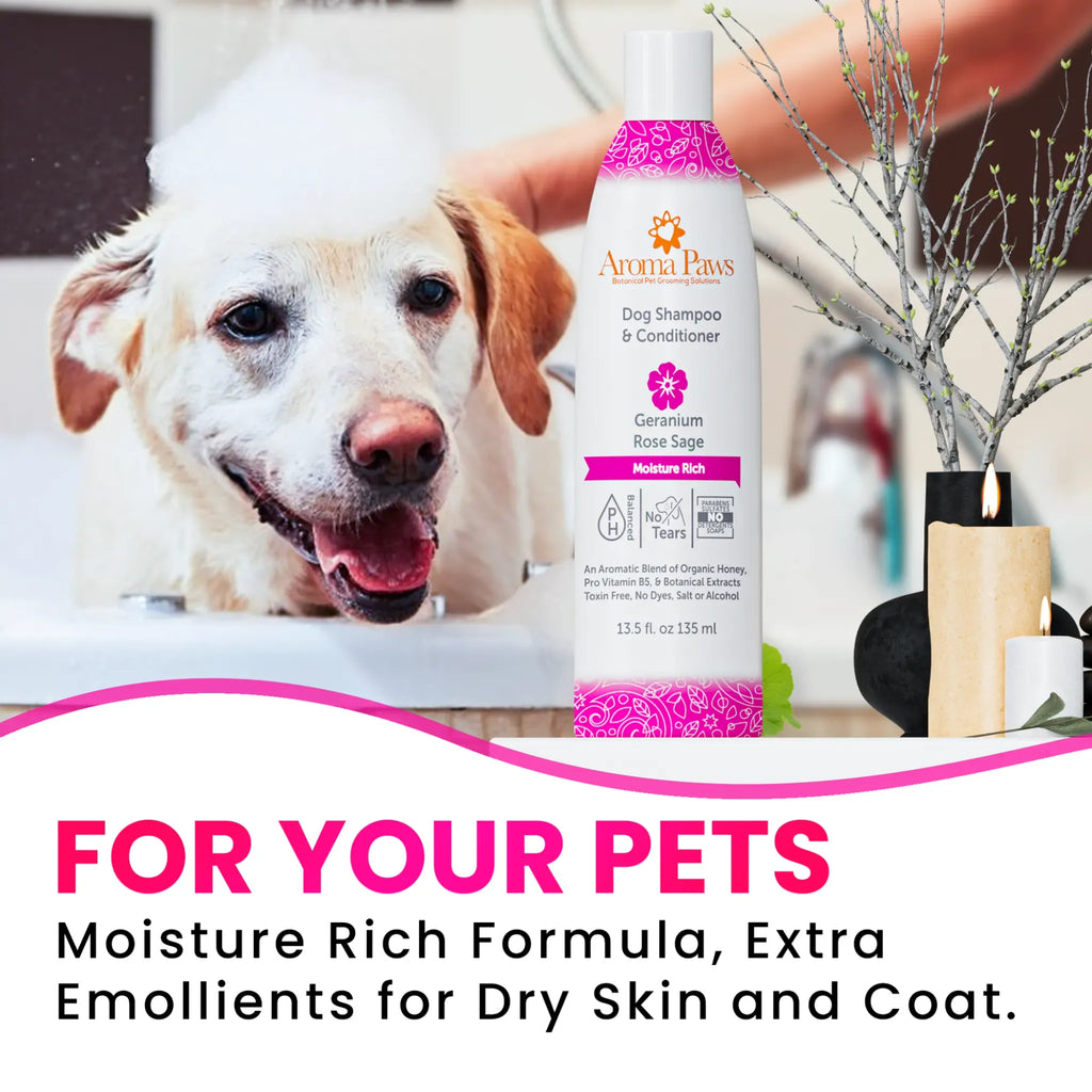 Geranium Sage Moisturizing Shampoo & Conditioner | Aroma Paws
