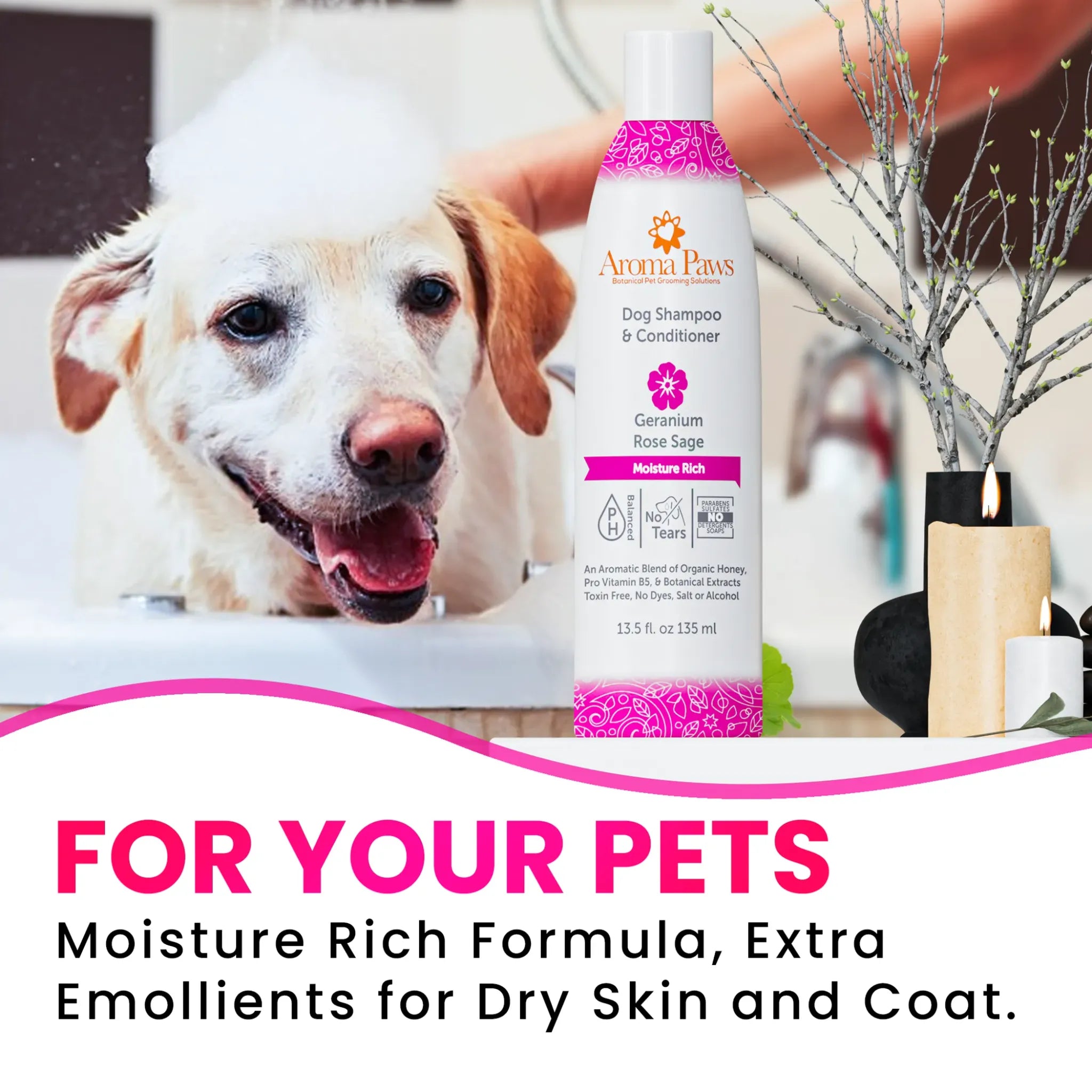 Geranium Sage Moisturizing Shampoo & Conditioner | Aroma Paws