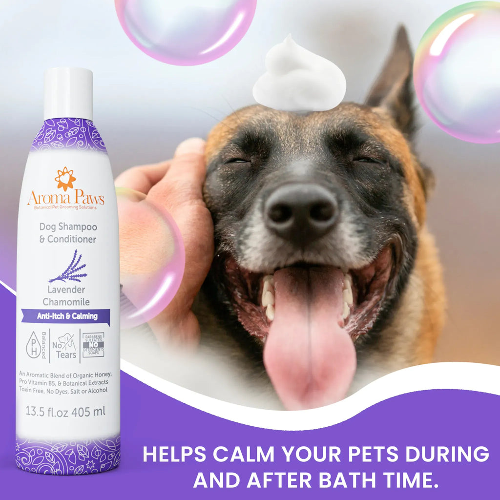 Lavender Chamomile Calming Anti‑Itch Shampoo & Conditioner | Aroma Paws