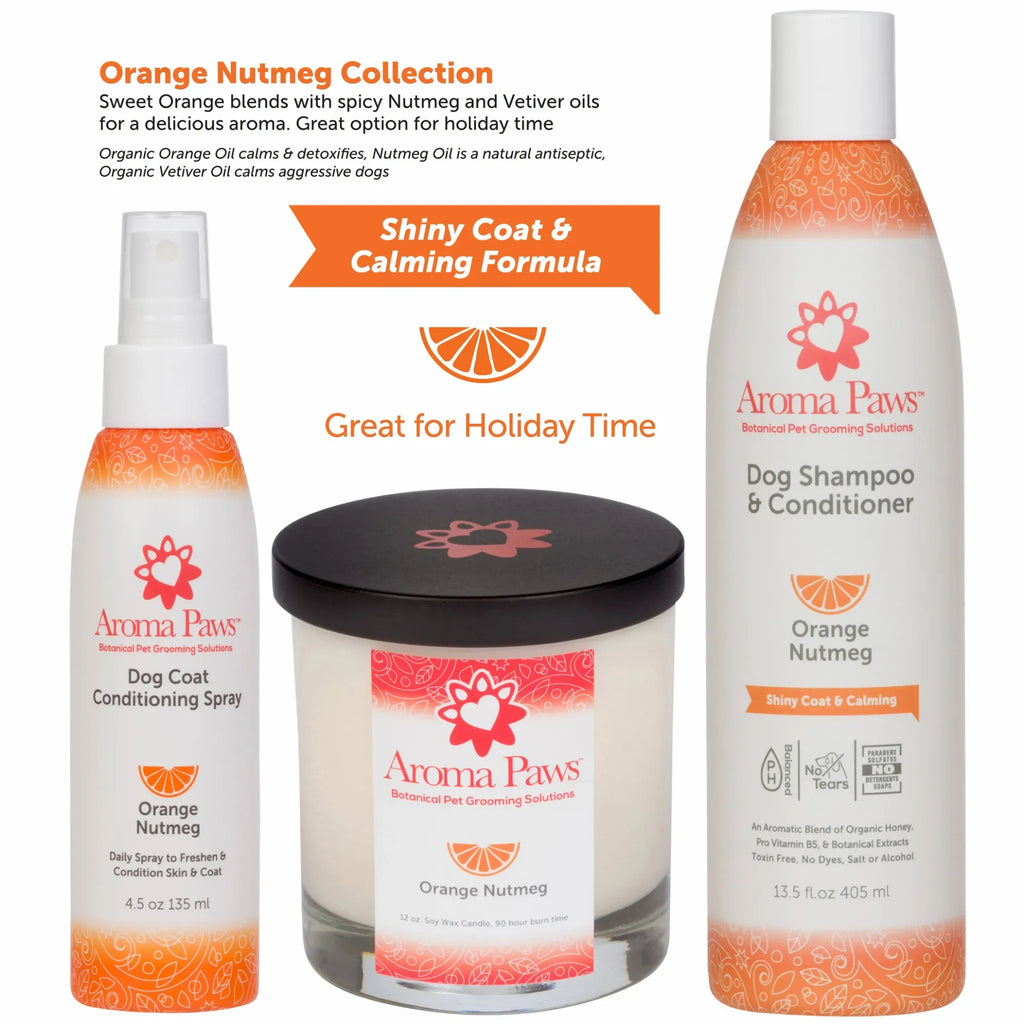 Orange Nutmeg Vetiver Calming Shampoo & Conditioner | Aroma Paws