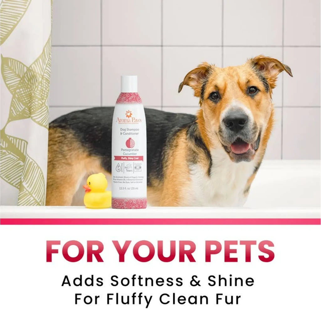 Pomegranate Cucumber Shine & Softness Shampoo & Conditioner | Aroma Paws