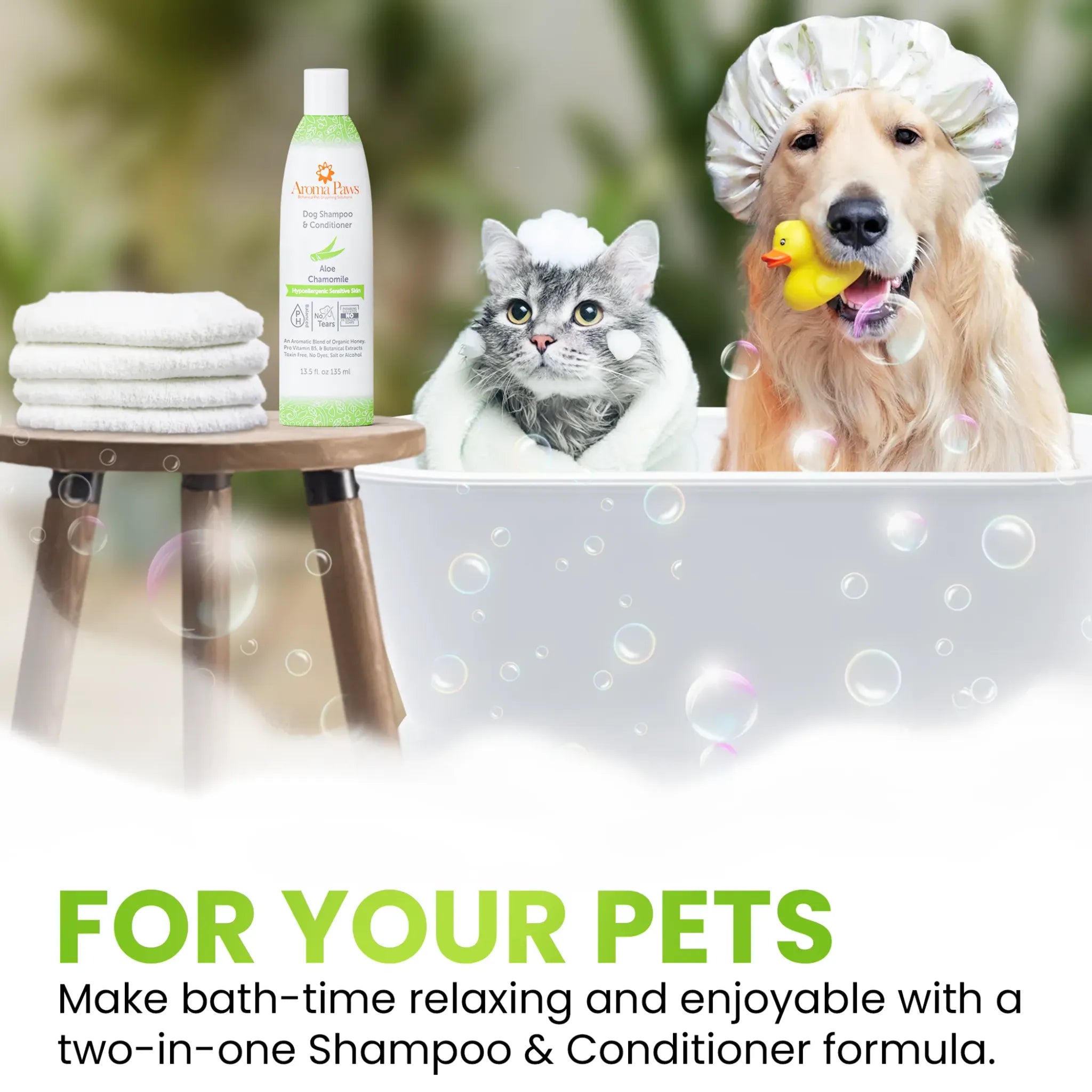 Hypoallergenic Fragrance‑Free Shampoo & Conditioner | Aroma Paws