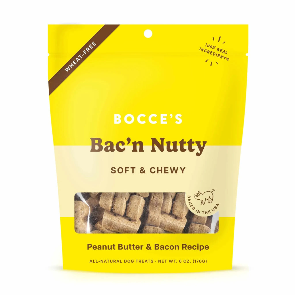 Bac’N Nutty – Soft & Chewy Bacon & Peanut Butter Dog Treats | Bocce’s Bakery