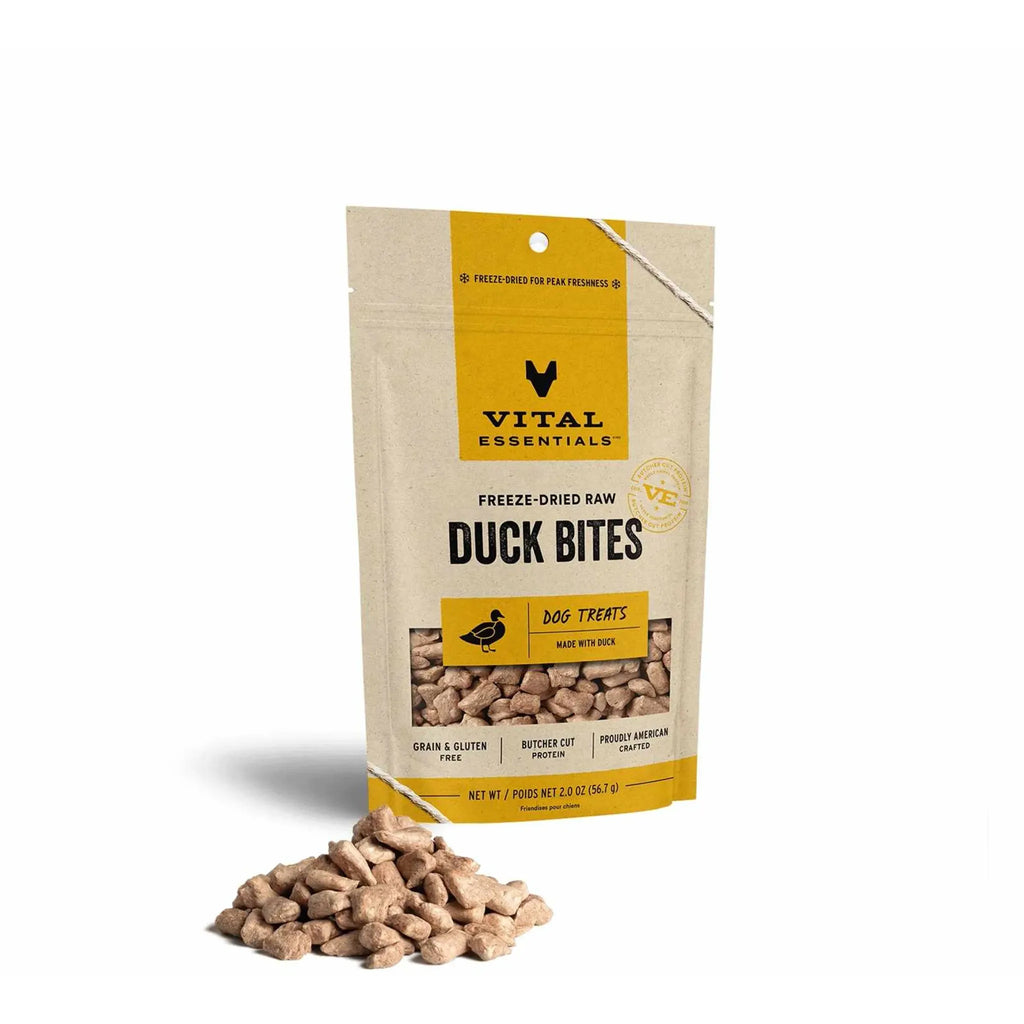 Freeze‑Dried Duck Bites Dog Treats – Single‑Ingredient Raw Duck Protein | Vital Essentials