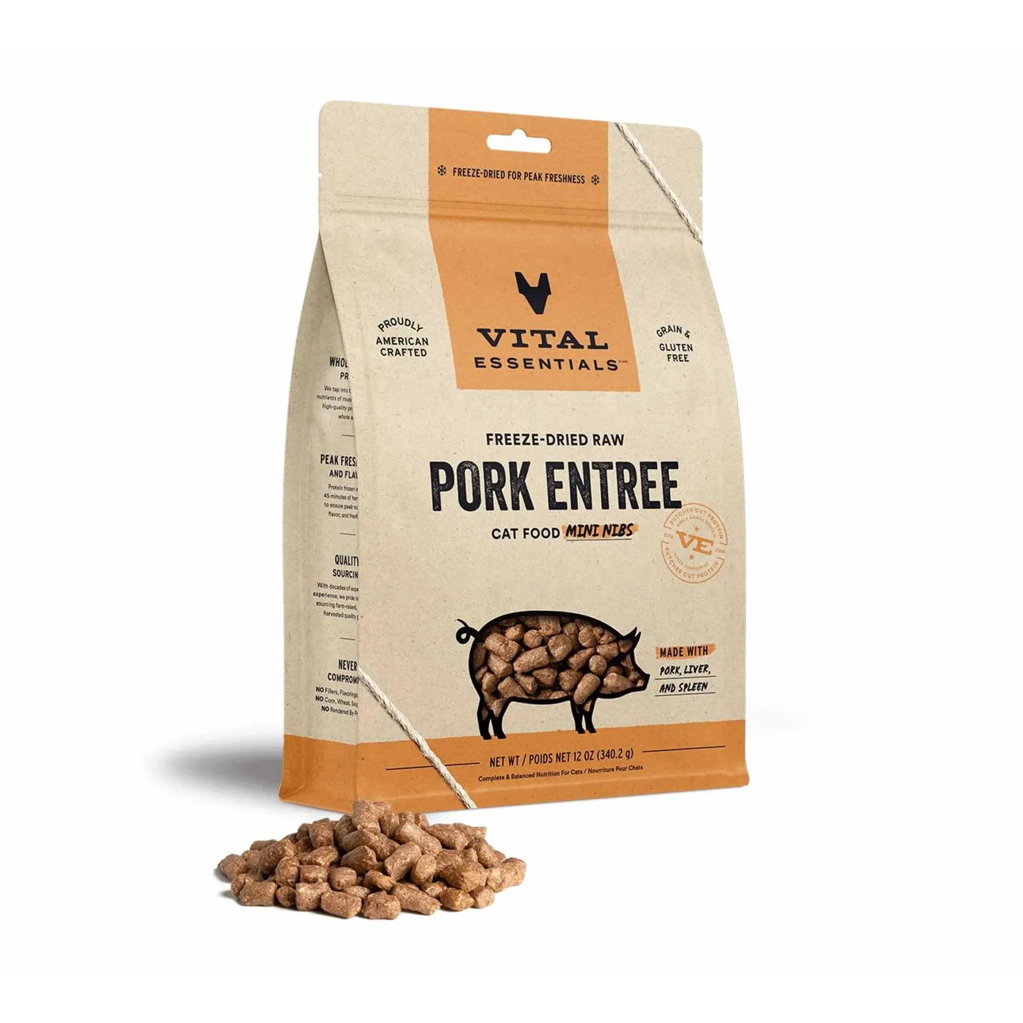 Freeze‑Dried Raw Pork Entrée Mini Nibs | Vital Essentials®