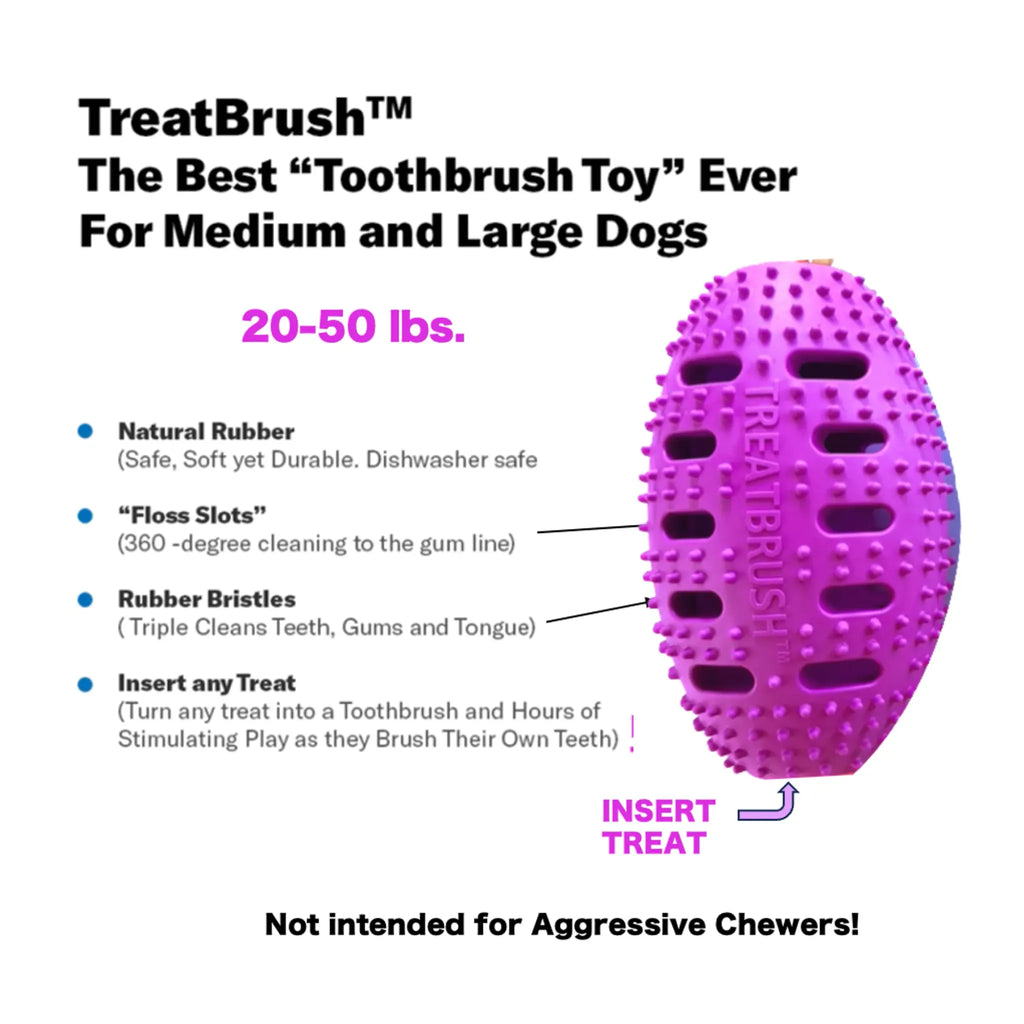 Natural Rubber Football Oral Care Toy | Dental Chew for Dogs | Chewmate