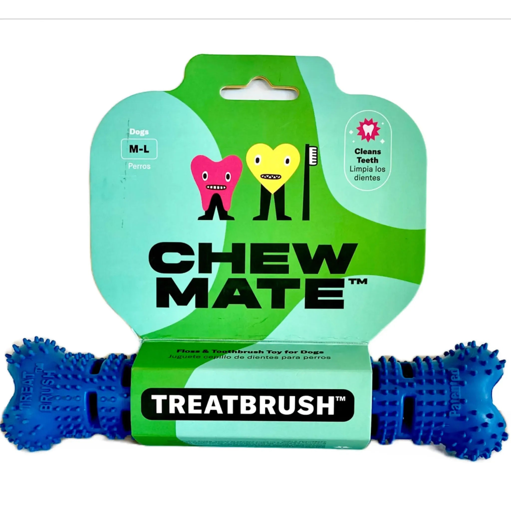 Natural Rubber Toothbrush Bone | Dental Chew Toy for Dogs | Chewmate