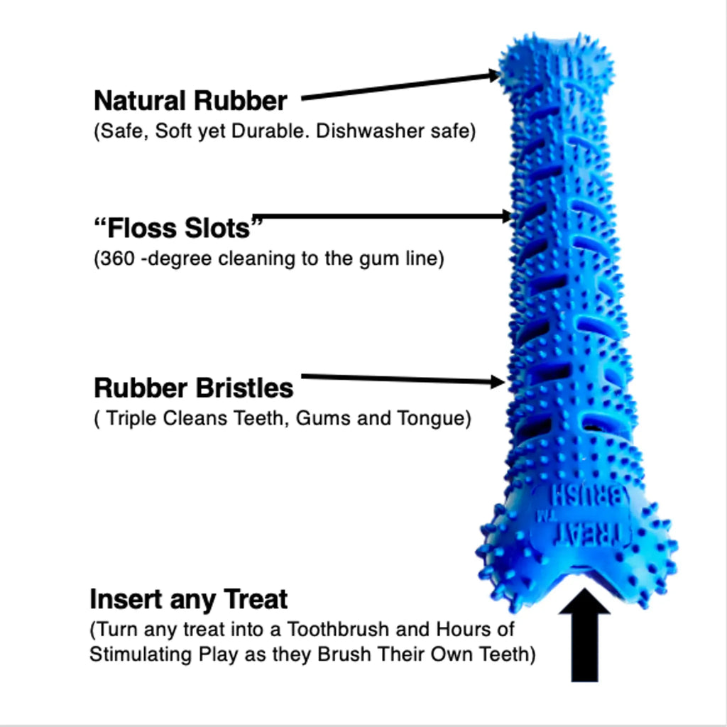 Natural Rubber Toothbrush Bone | Dental Chew Toy for Dogs | Chewmate