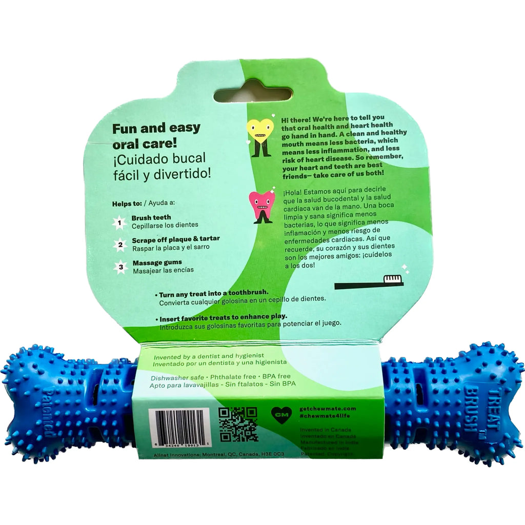 Natural Rubber Toothbrush Bone | Dental Chew Toy for Dogs | Chewmate