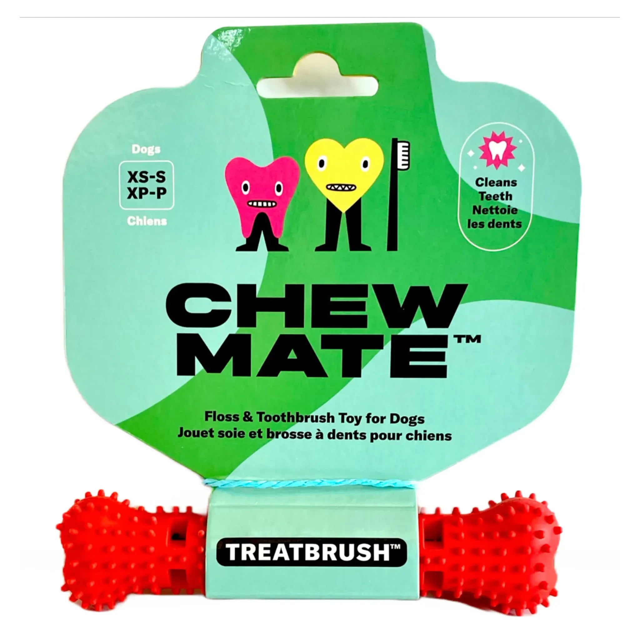 Natural Rubber Toothbrush Bone | Dental Chew Toy for Dogs | Chewmate