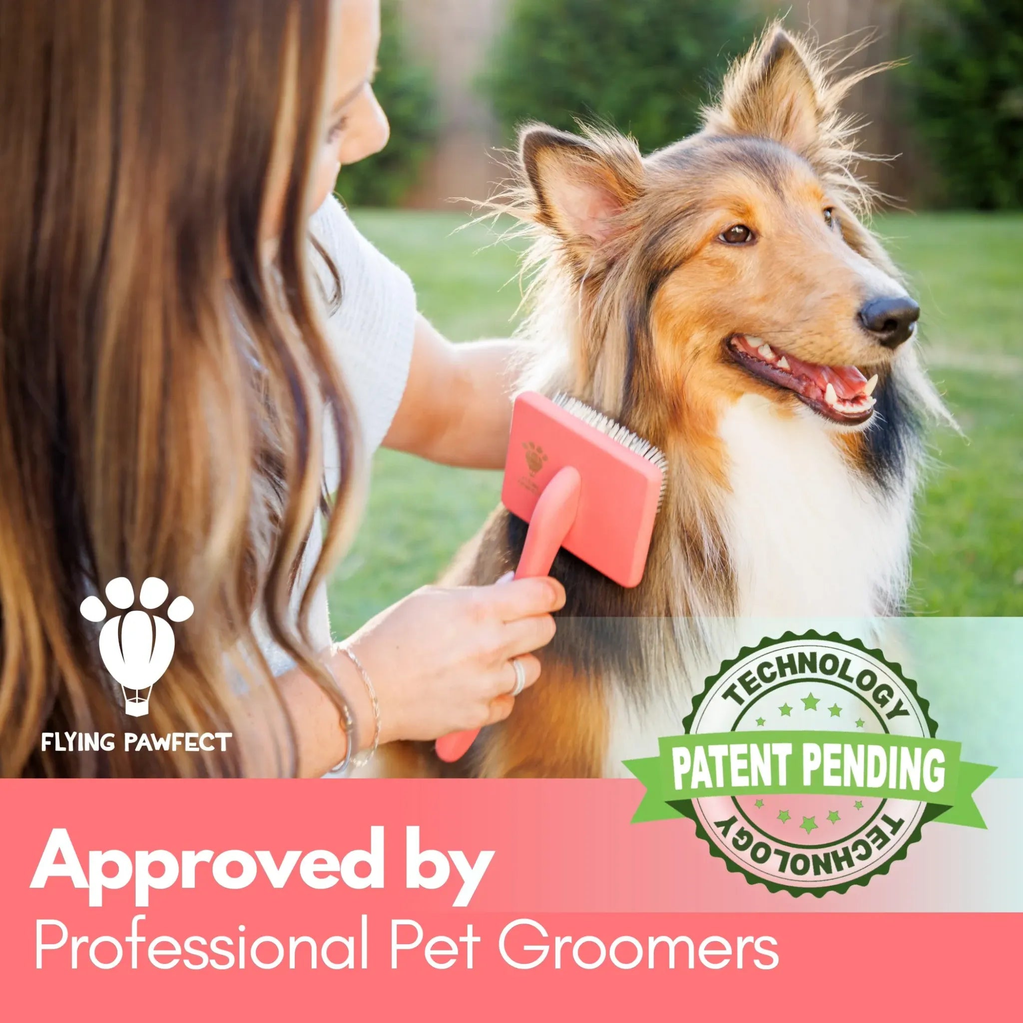 Eco‑Friendly Flat Slicker Brush | Flying Pawfect