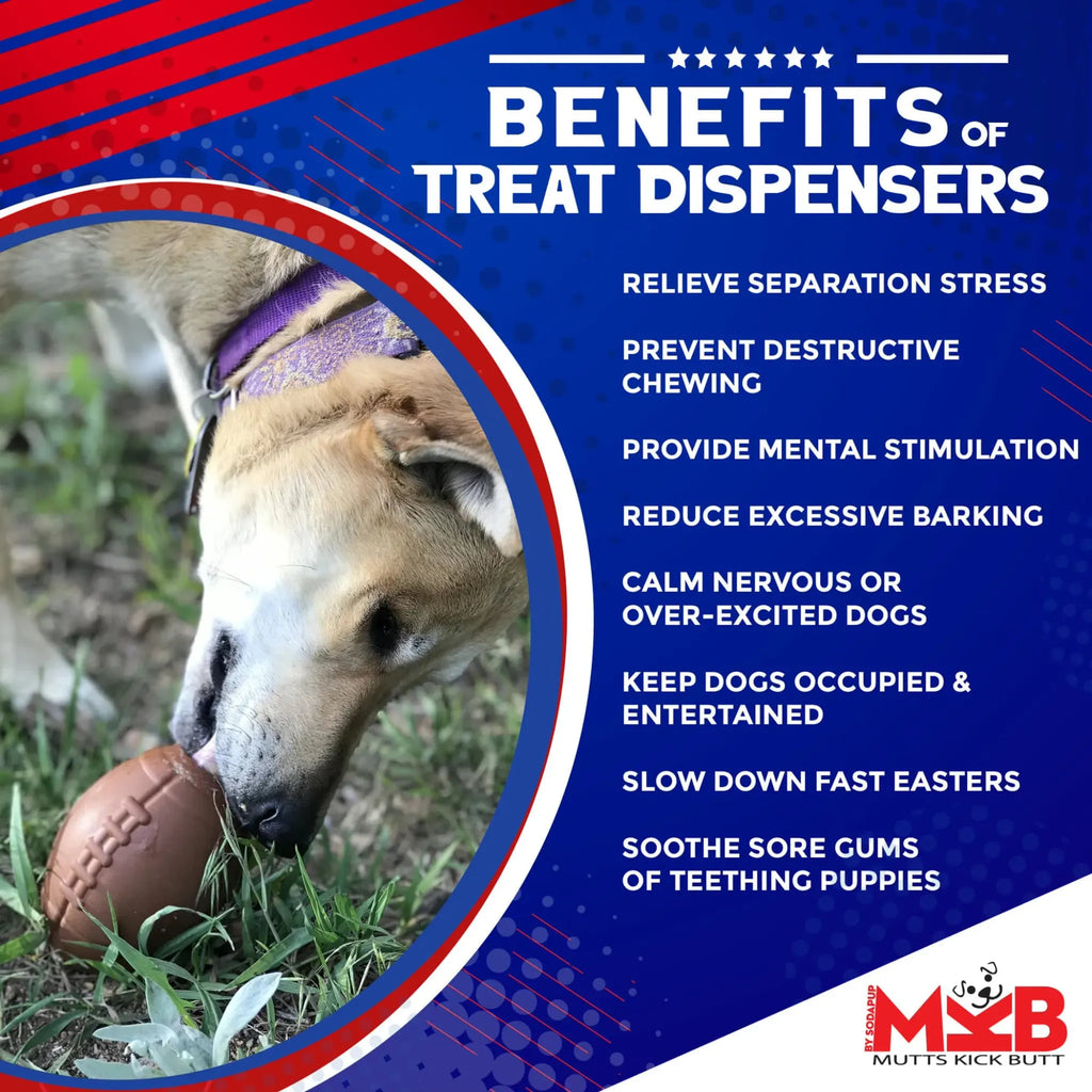 Football Dog Chew Toy & Treat Dispenser | SodaPup