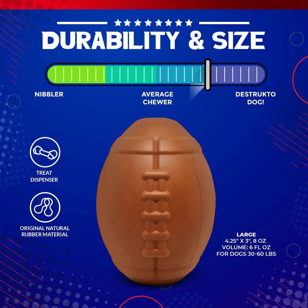 Football Dog Chew Toy & Treat Dispenser | SodaPup