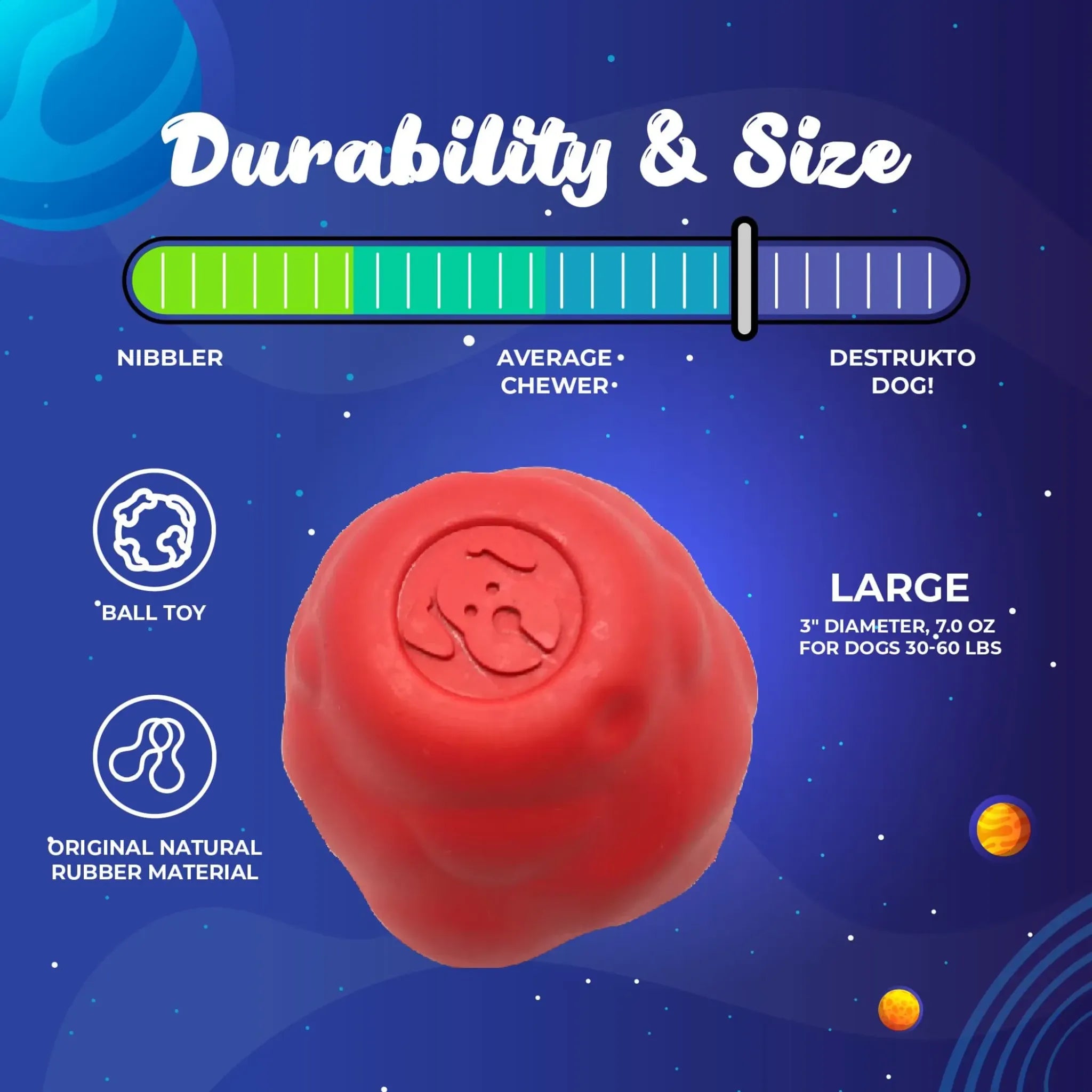 Asteroid Ultra‑Durable Rubber Chew & Retrieving Toy | SodaPup