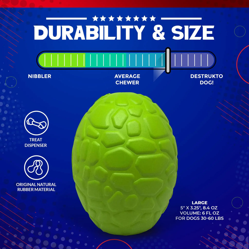 Dinosaur Egg Dog Chew Toy & Treat Dispenser | SodaPup