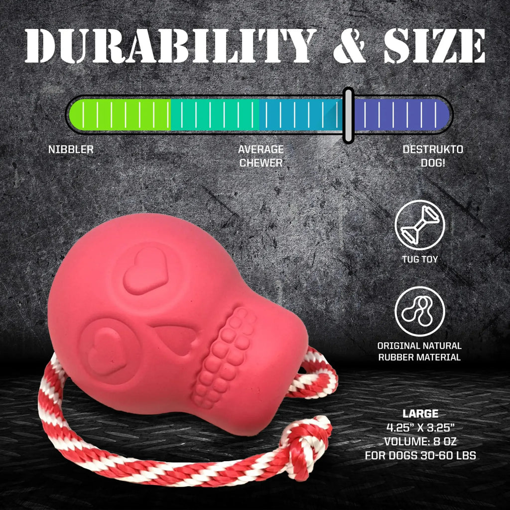 USA‑K9 Skull Dog Chew Toy & Treat Dispenser | SodaPup