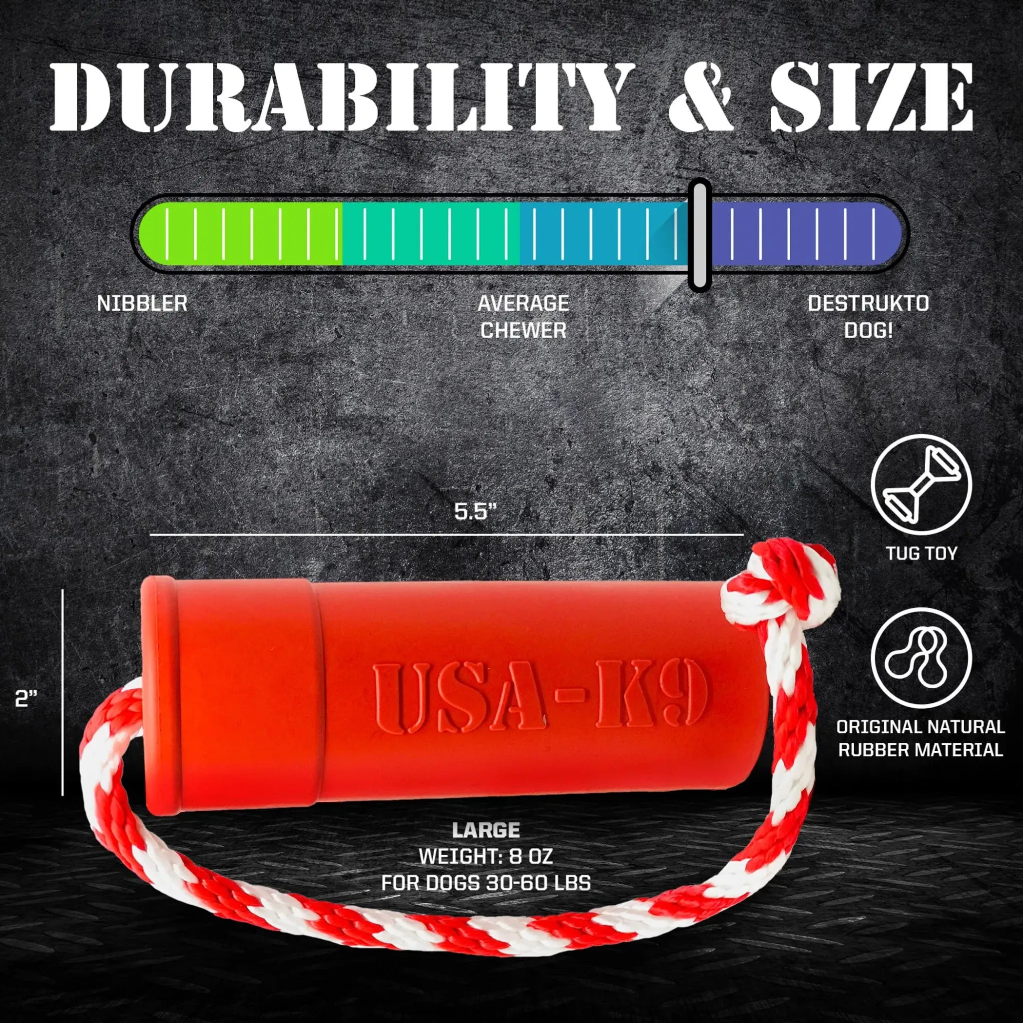 USA‑K9 Firecracker Floating Training Dummy | Durable Rubber Dog Toy | SodaPup