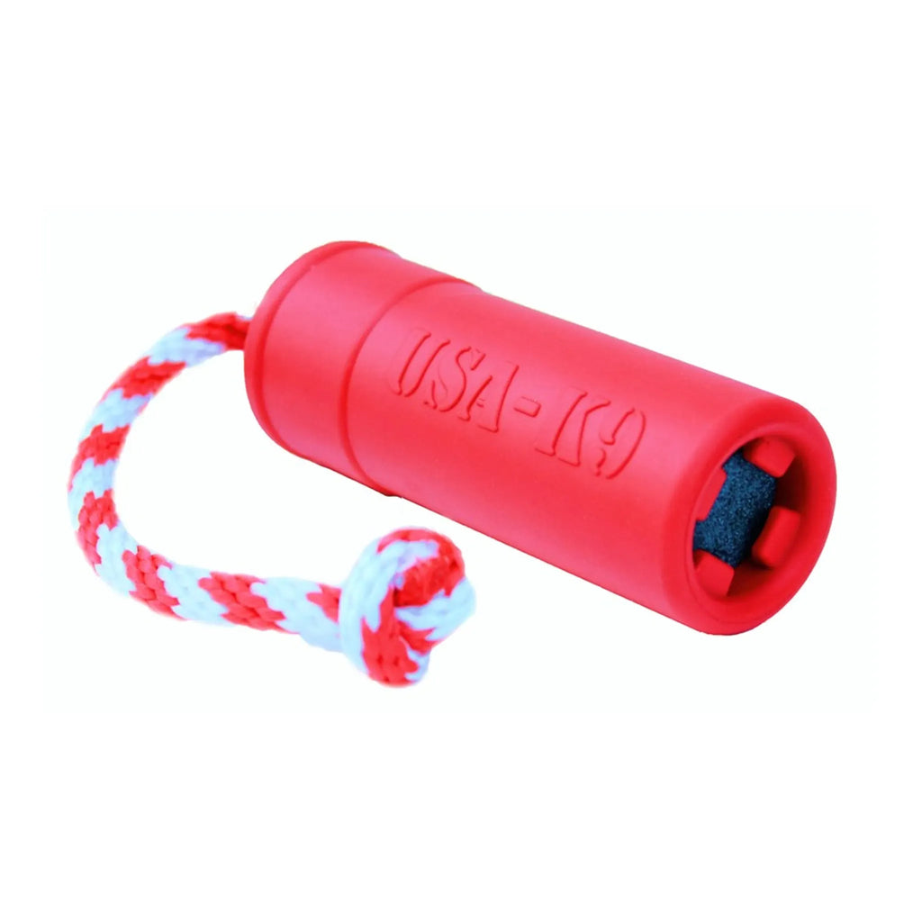 USA‑K9 Firecracker Floating Training Dummy | Durable Rubber Dog Toy | SodaPup