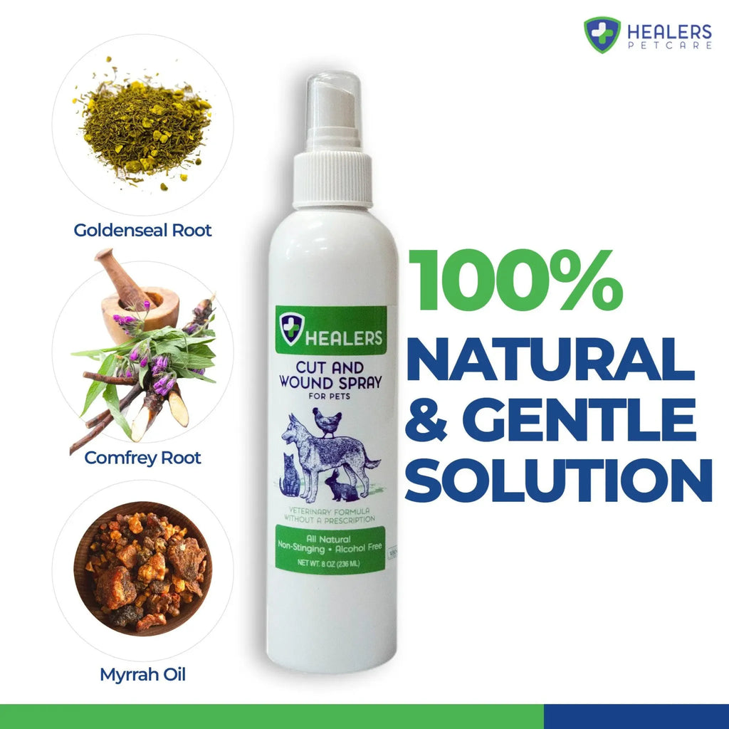 Healers Cut & Wound Spray for Pets | Natural Botanical First Aid