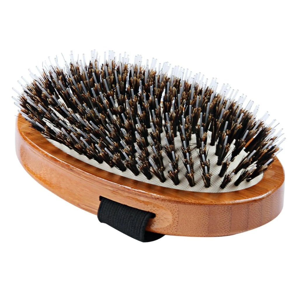 Shine & Condition Pet Brush – Natural Bristle Palm Brush | Bass Brushes